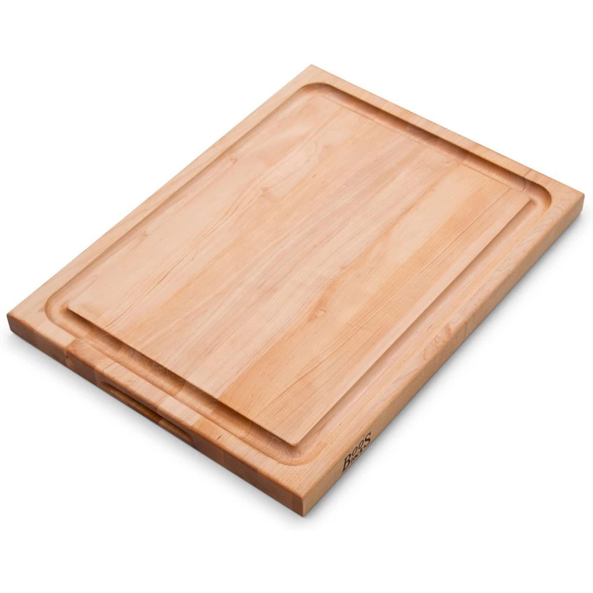 John Boos Chef's Edge Grain 1.5" Maple Cutting/Carving Board with Juice Groove