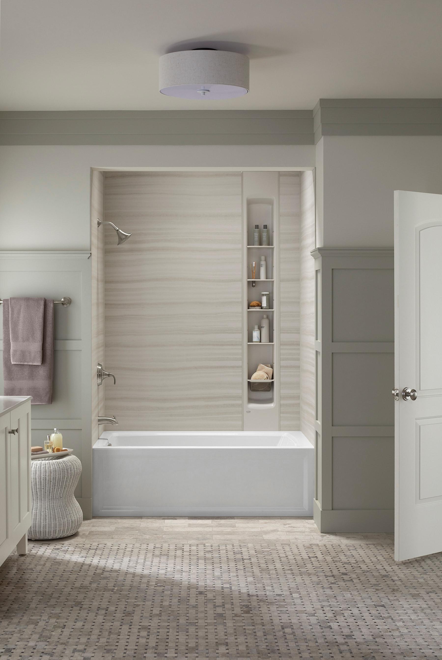 Archer® 60" x 32" Acrylic Alcove Soaking Bathtub with Comfort Depth