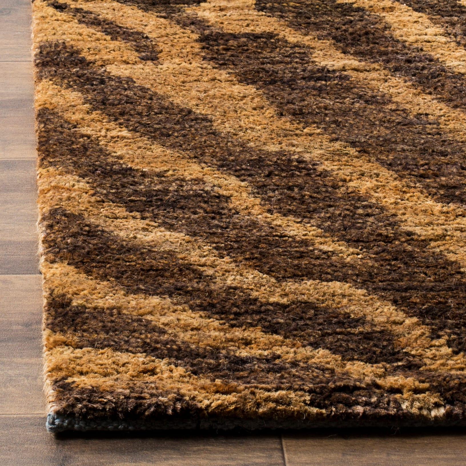 SAFAVIEH Bohemian Nick Geometric Area Rug, Natural/Black, 3' x 5'