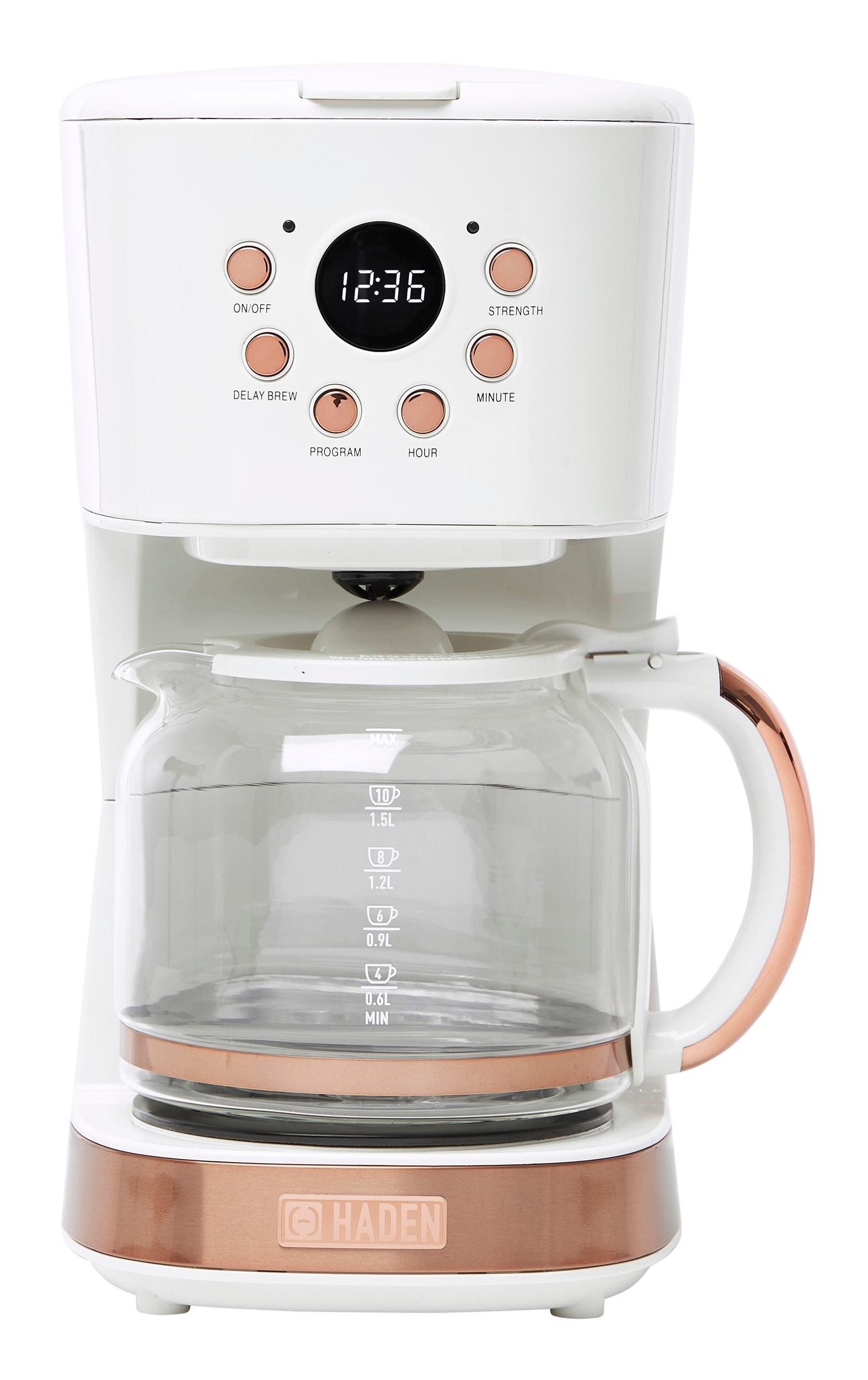 HADEN Heritage Ivory and Copper 12-Cup Programmable Coffee Maker