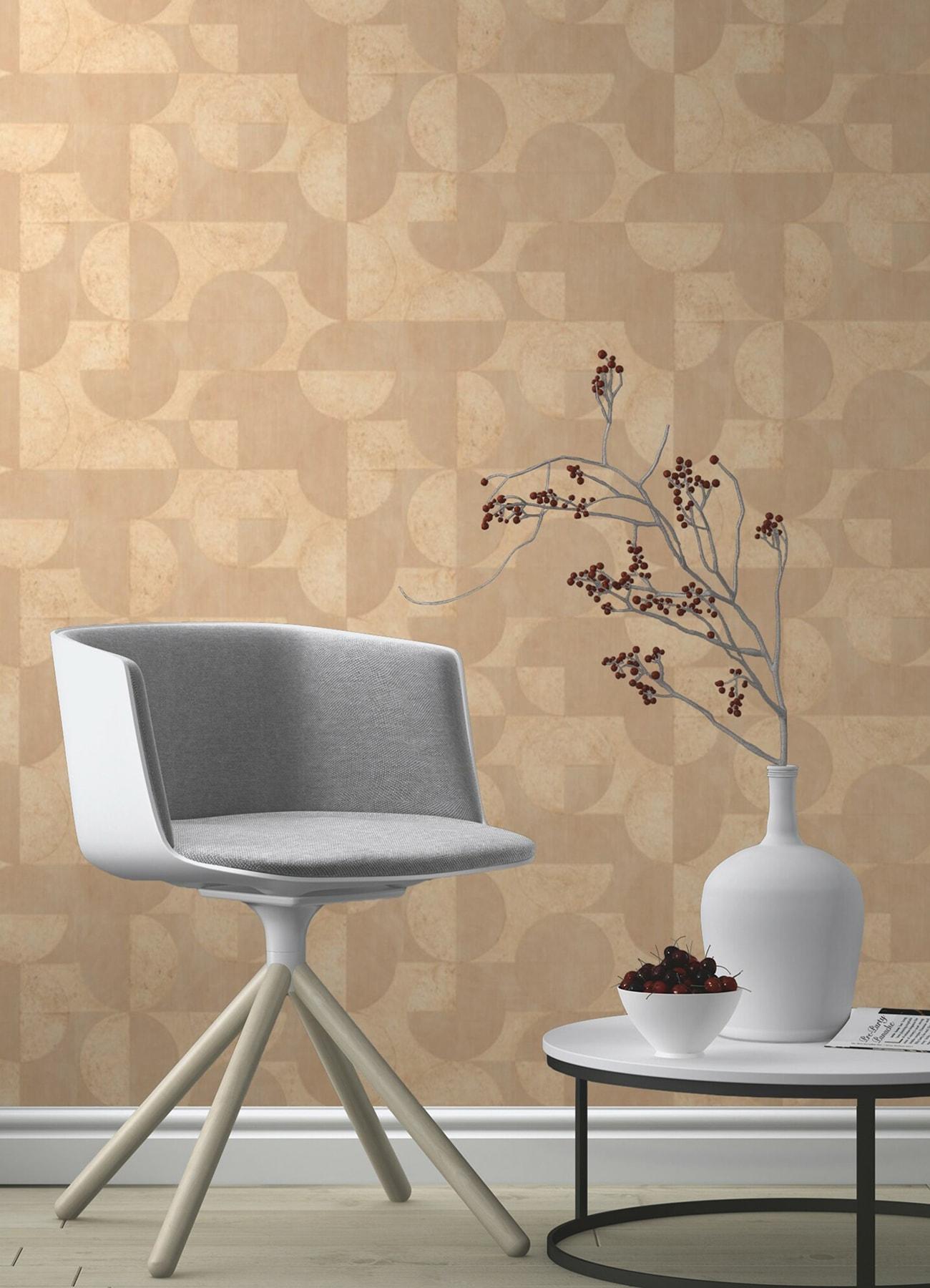 Advantage Barcelo Light Brown Circles Wallpaper