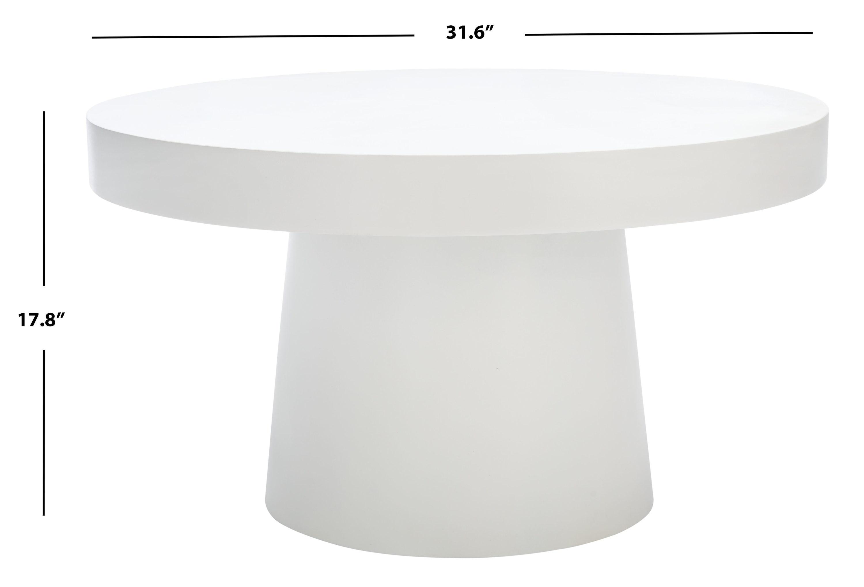 Jaria Faux Concrete Coffee Table - White - Safavieh