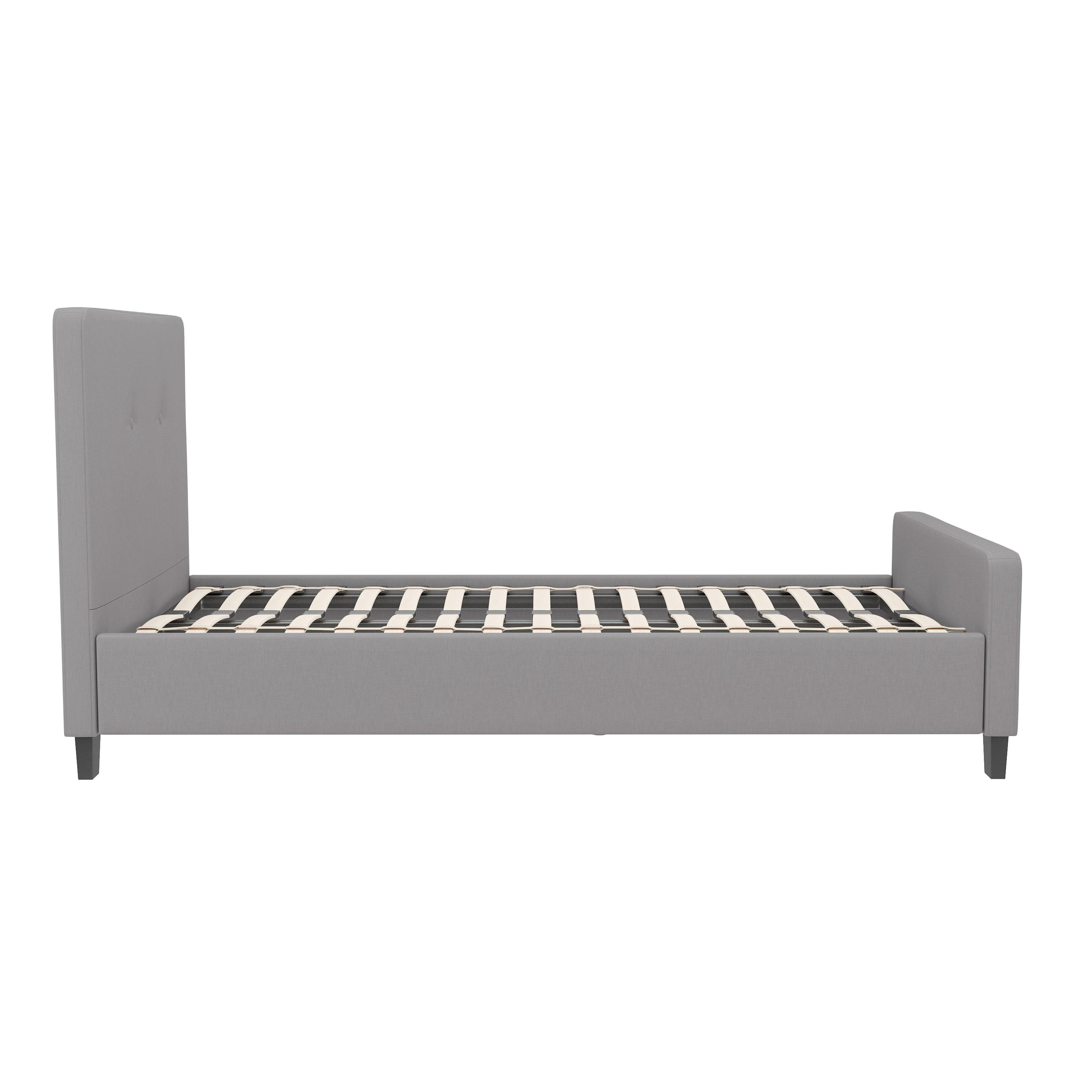 Flash Furniture Tribeca Full Size Tufted Upholstered Platform Bed in Light Gray Fabric