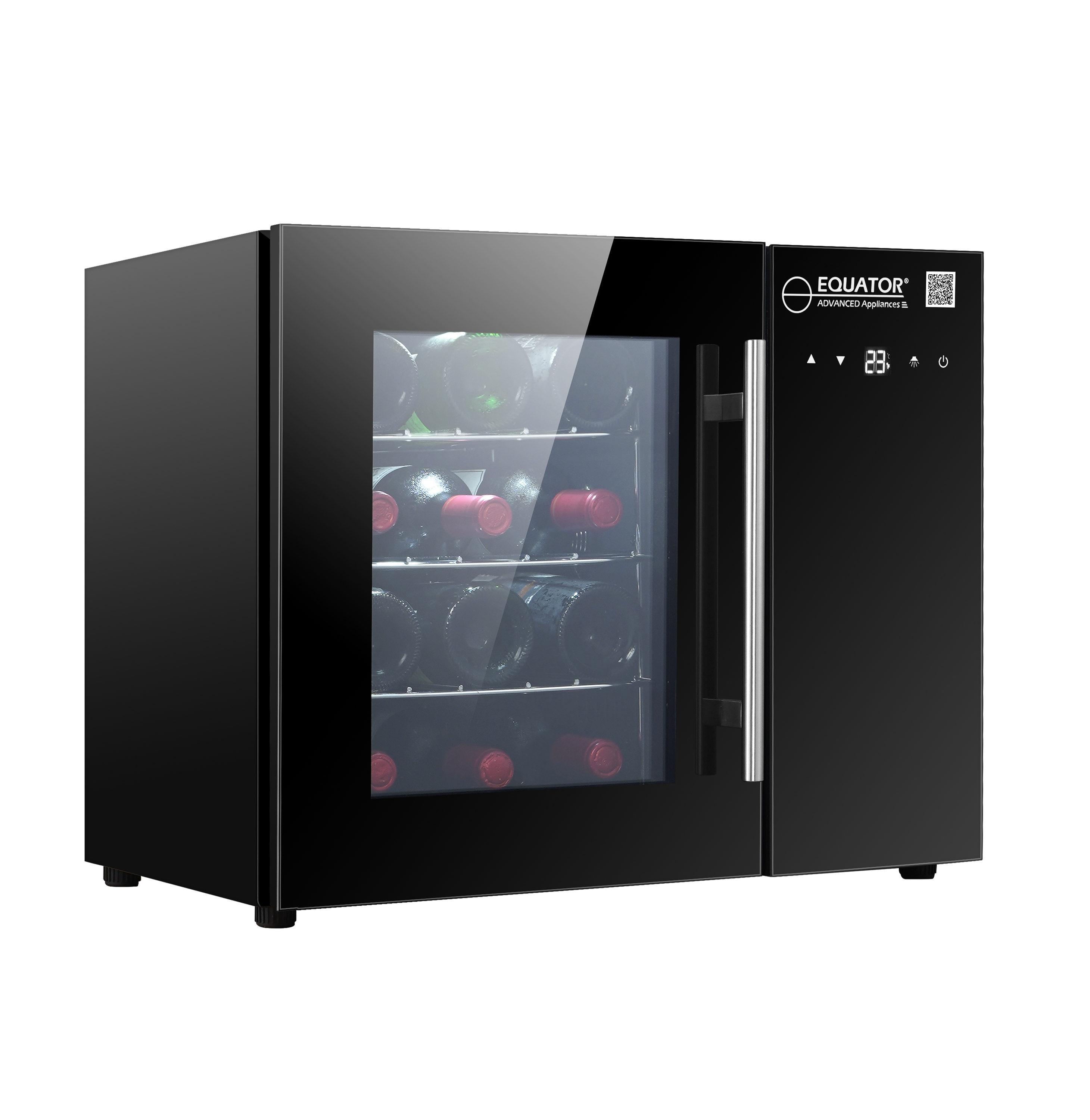 Equator Advanced Appliances 12 Bottles Countertop Wine Refrigerator Black Touch Control 110V