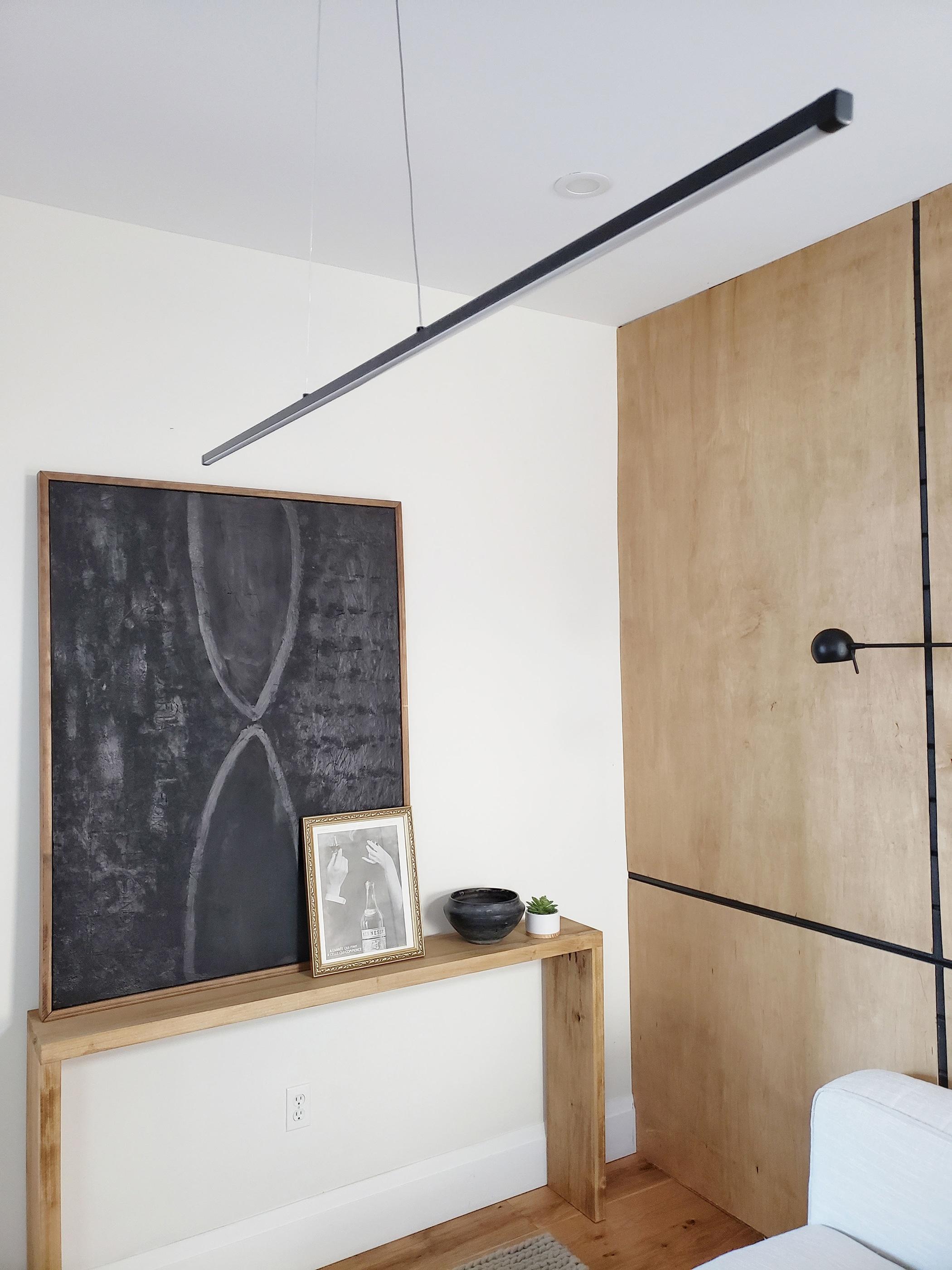 Dainolite ARY-4830LEDHP-MB 30W Led Horizontal Pendant Matte Black with White Acrylic Diffuser