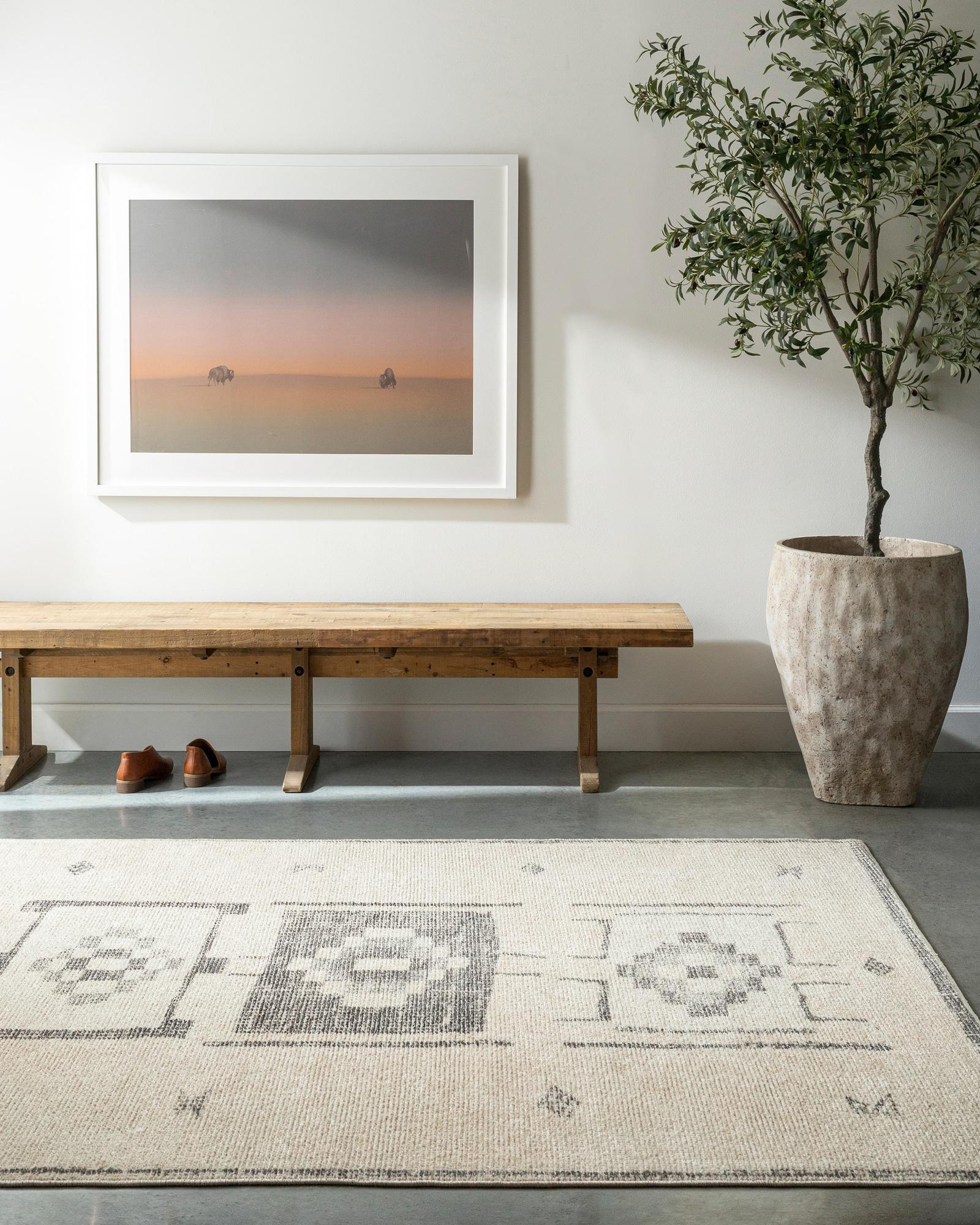Becki Owens x Surya Solana Vintage Charcoal/Beige Area Rug