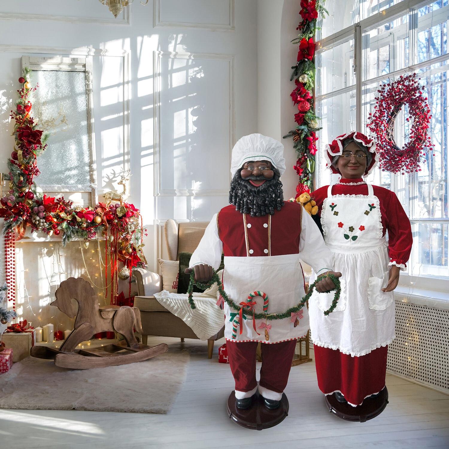 Fraser Hill Farm 58-in. Dancing African American Mrs. Claus Animatronic