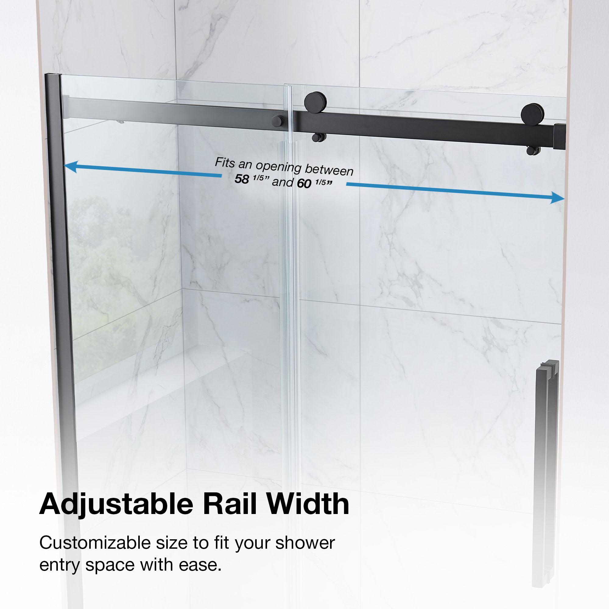 OVE Decors Bel Soft Close 60" x 78" Frameless Sliding Soft Close Shower Door
