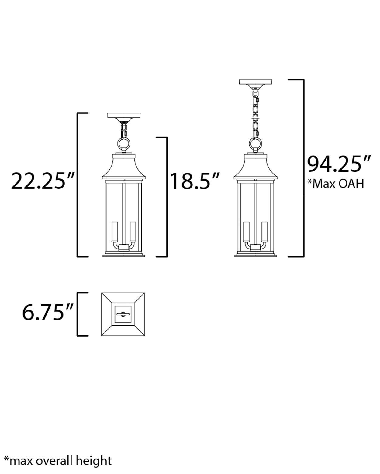Maxim Lighting Vicksburg 2 - Light Pendant in  Black