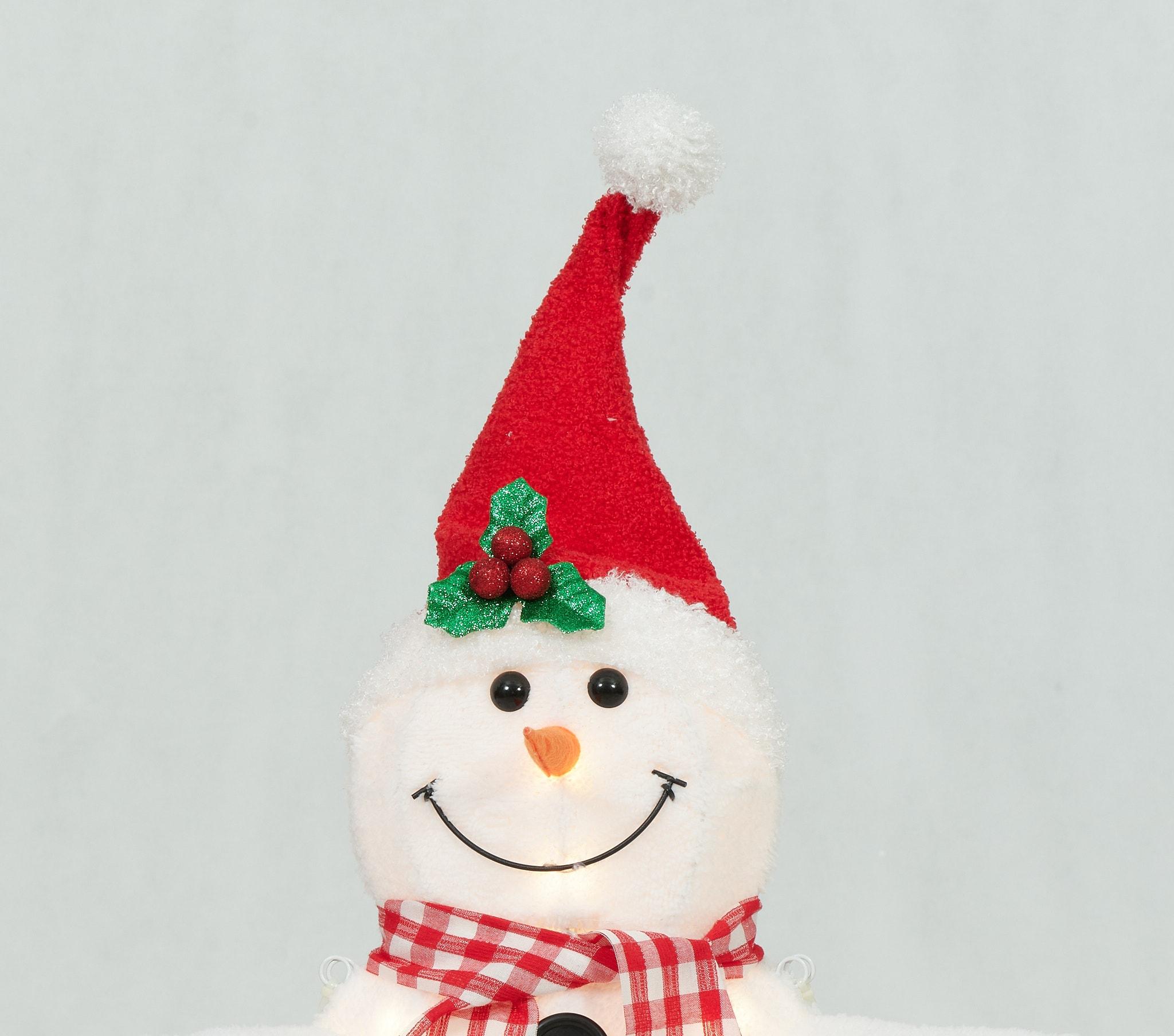 Everstar Set Of 3  Plush Snowman Family Sculpture, White