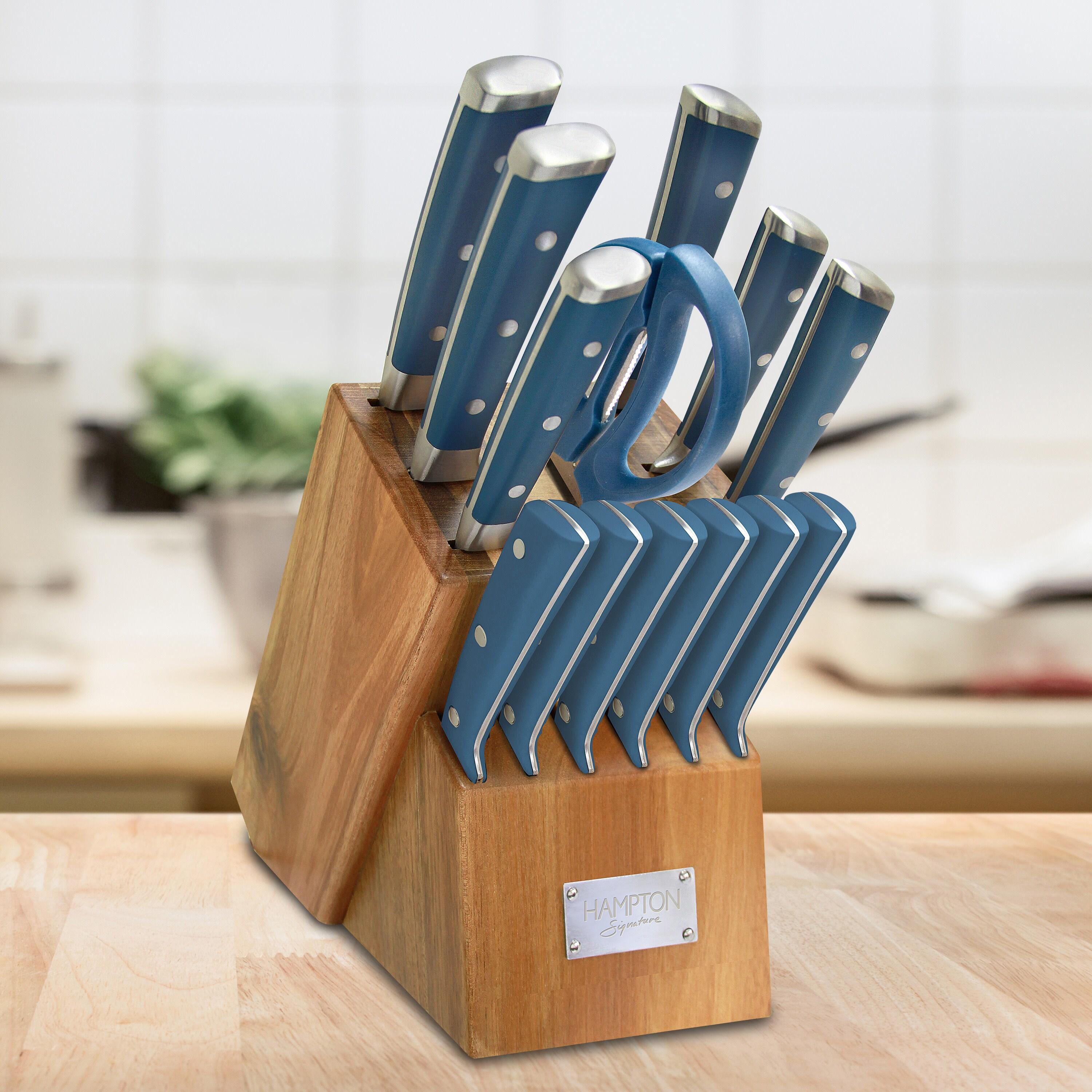 Hampton Signature Stellar - 14 Piece Knife Block Set, Forged, Full Tang, Triple Rivets