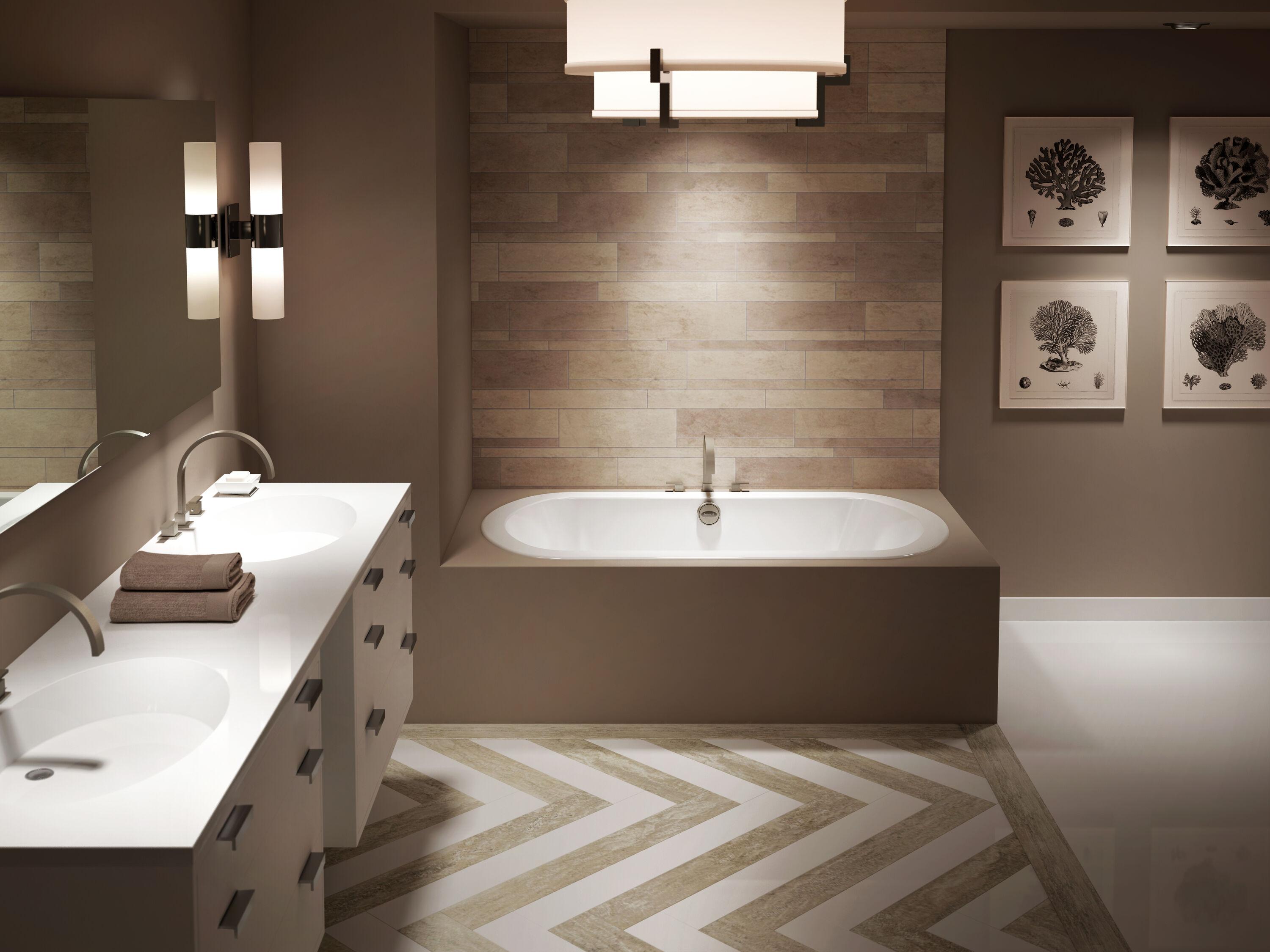 Anza™ Salon Chromatherapy 66" x 36" Drop in Combination Bathtub