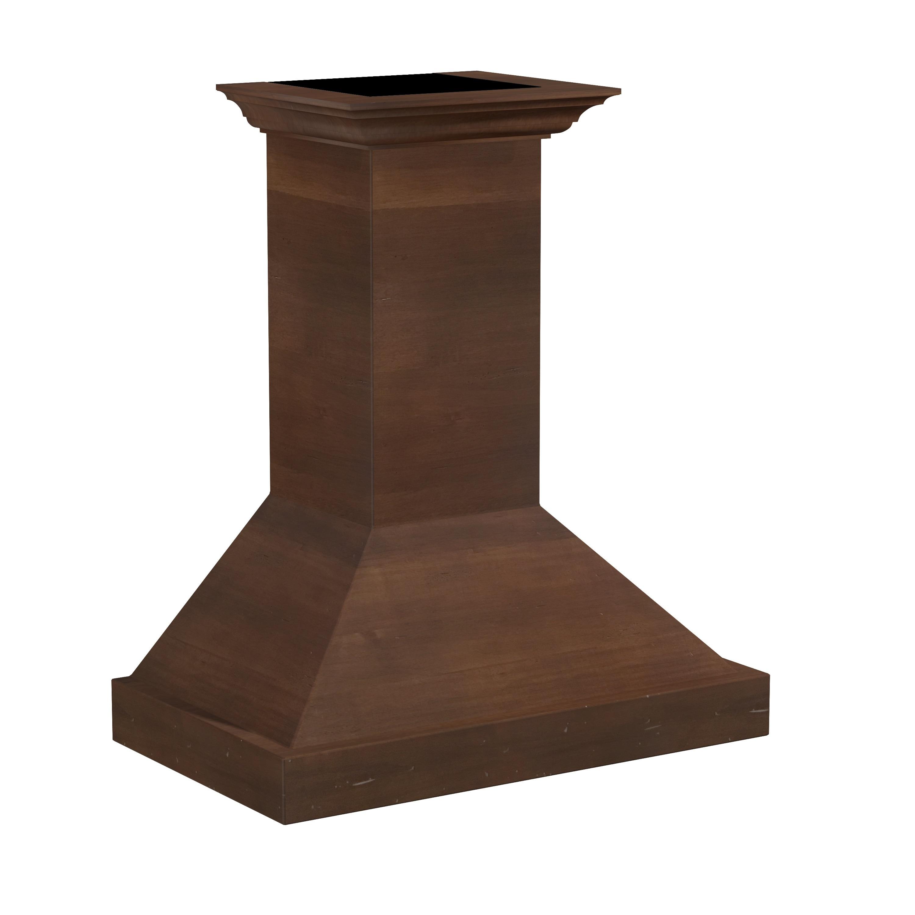 ZLINE 36" Convertible Vent Wooden Wall Mount Range Hood in Walnut