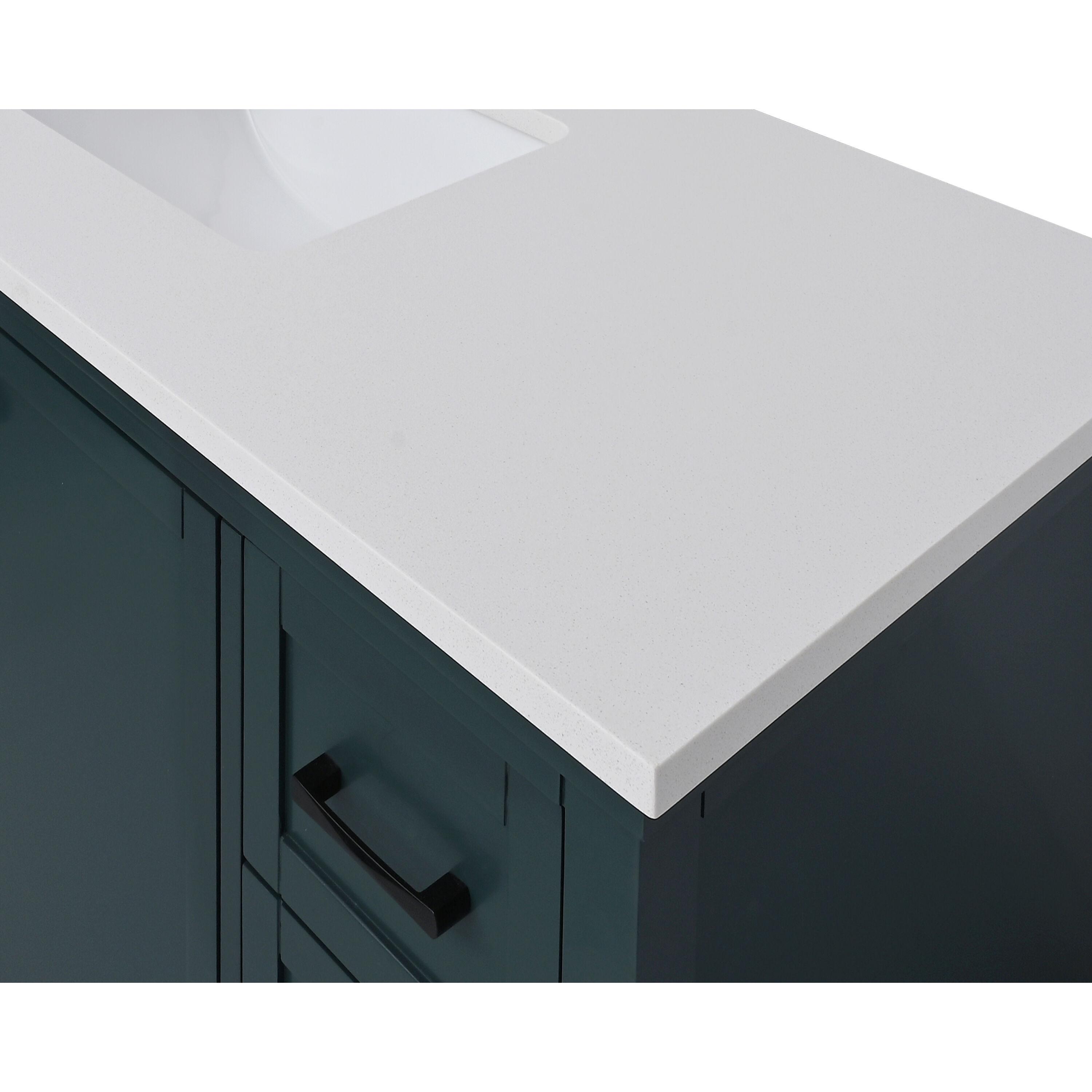 49'' Quartz Single Bathroom Vanity Top with Sink