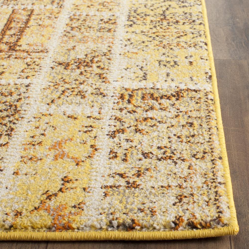 SAFAVIEH Monaco Gerard Geometric Area Rug, Yellow/Multi, 6'7" x 9'2"