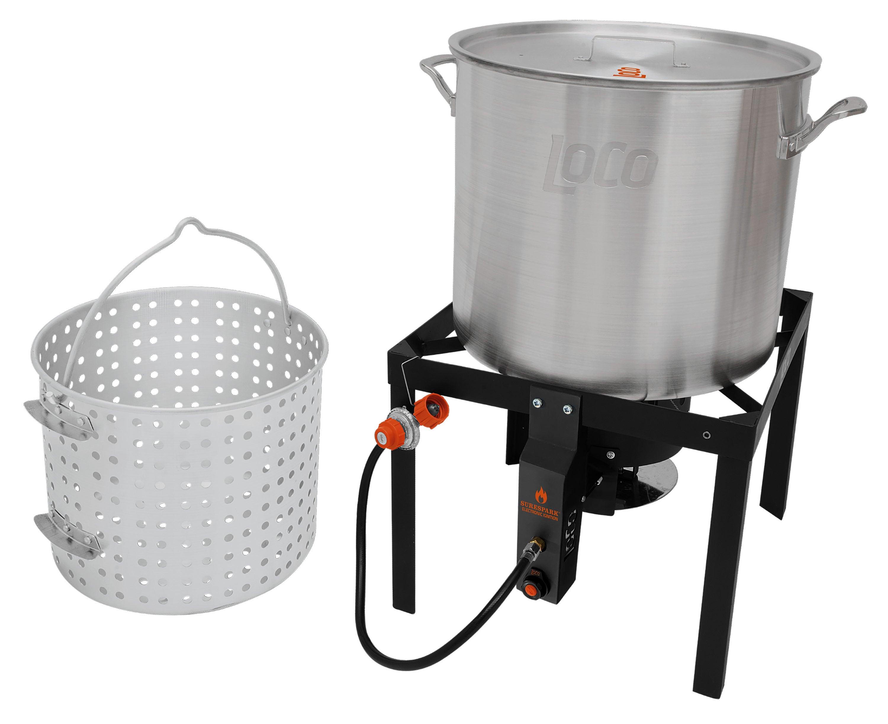 Loco Cookers 80 Quart SureSpark Seafood Boil & Steam Kit
