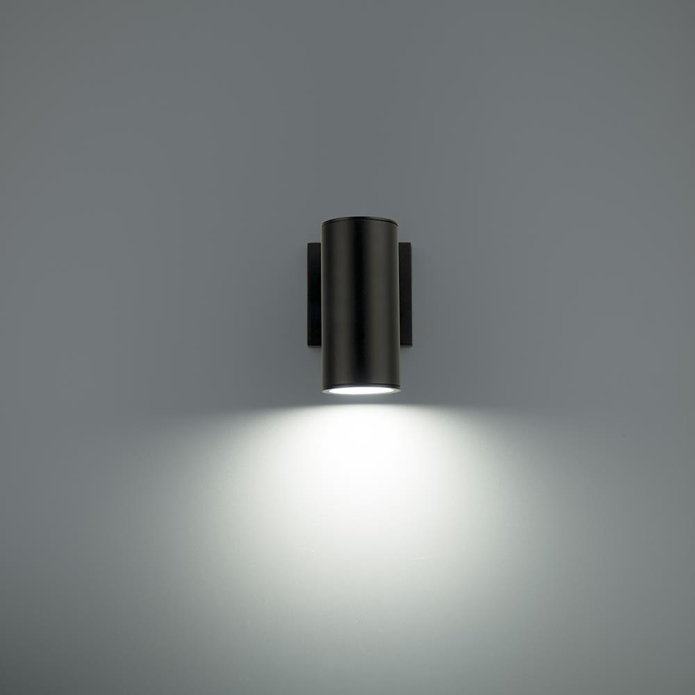 Black Acrylic Cylinder Dimmable LED Wall Sconce