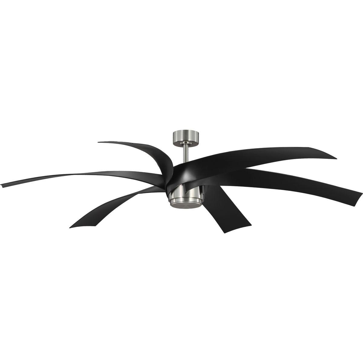 P250108-009-30-Progress Lighting-Insigna - 6 Blade Ceiling Fan with Light Kit In Contemporary Style-14.75 Inches Tall and 72 Inches Wide-Brushed