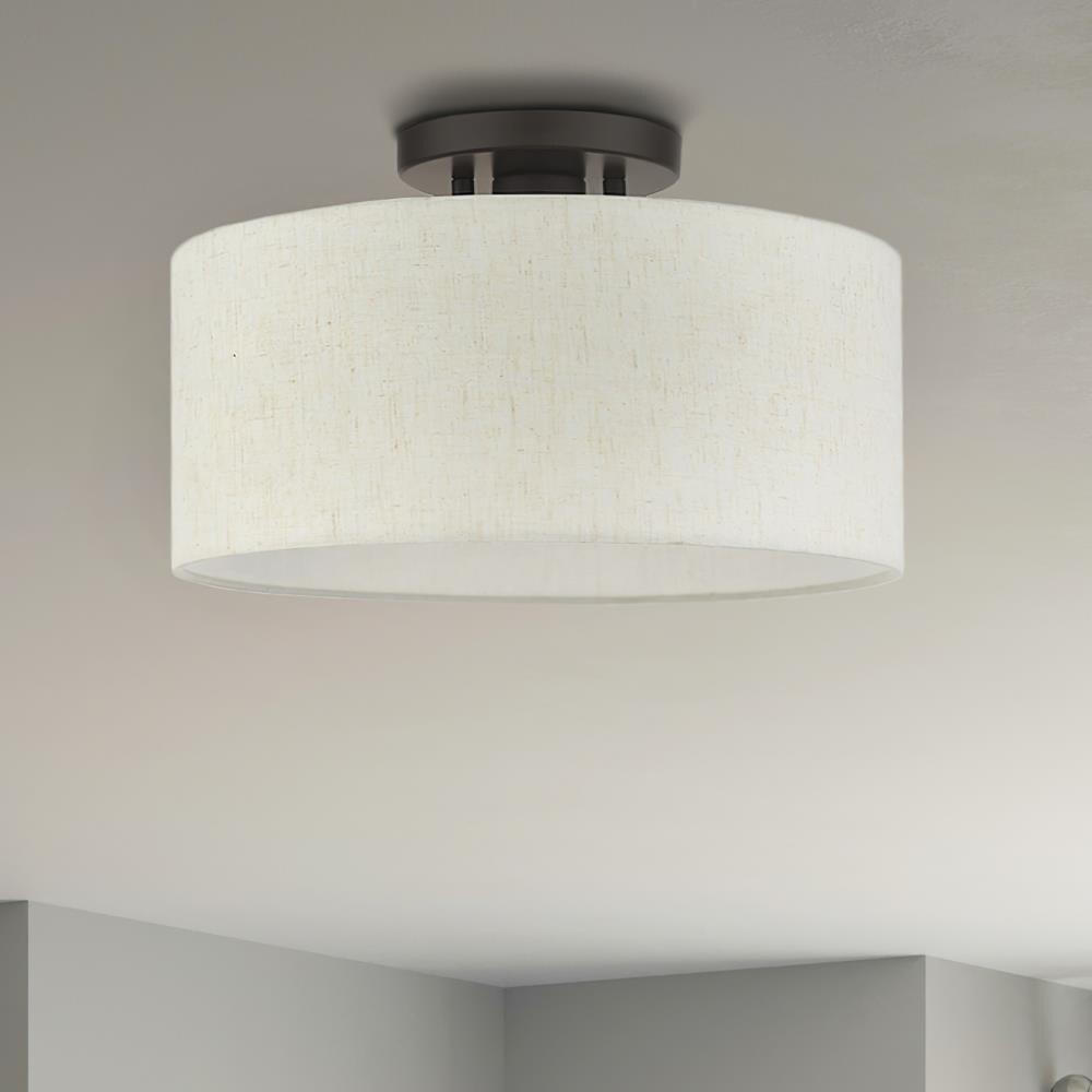 Darian Fabric Semi Flush Mount