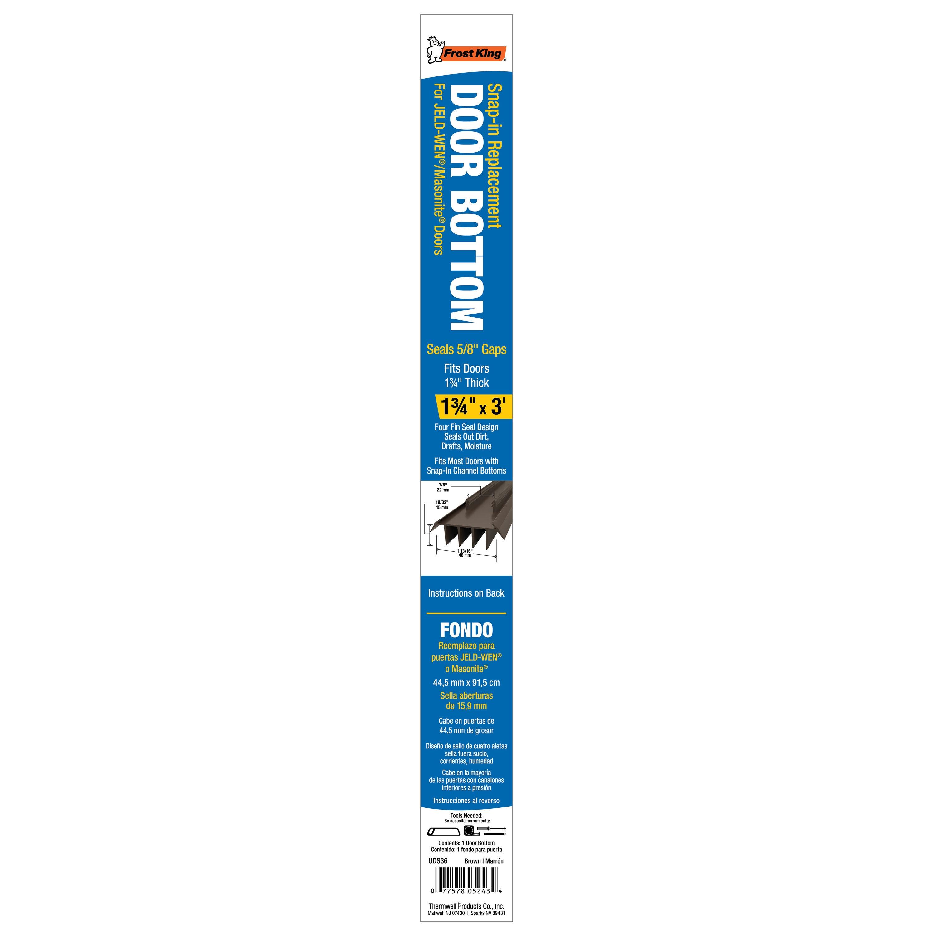 Frost King UDS36 Door Bottom, 36 in L, 1-3/4 in W, Vinyl