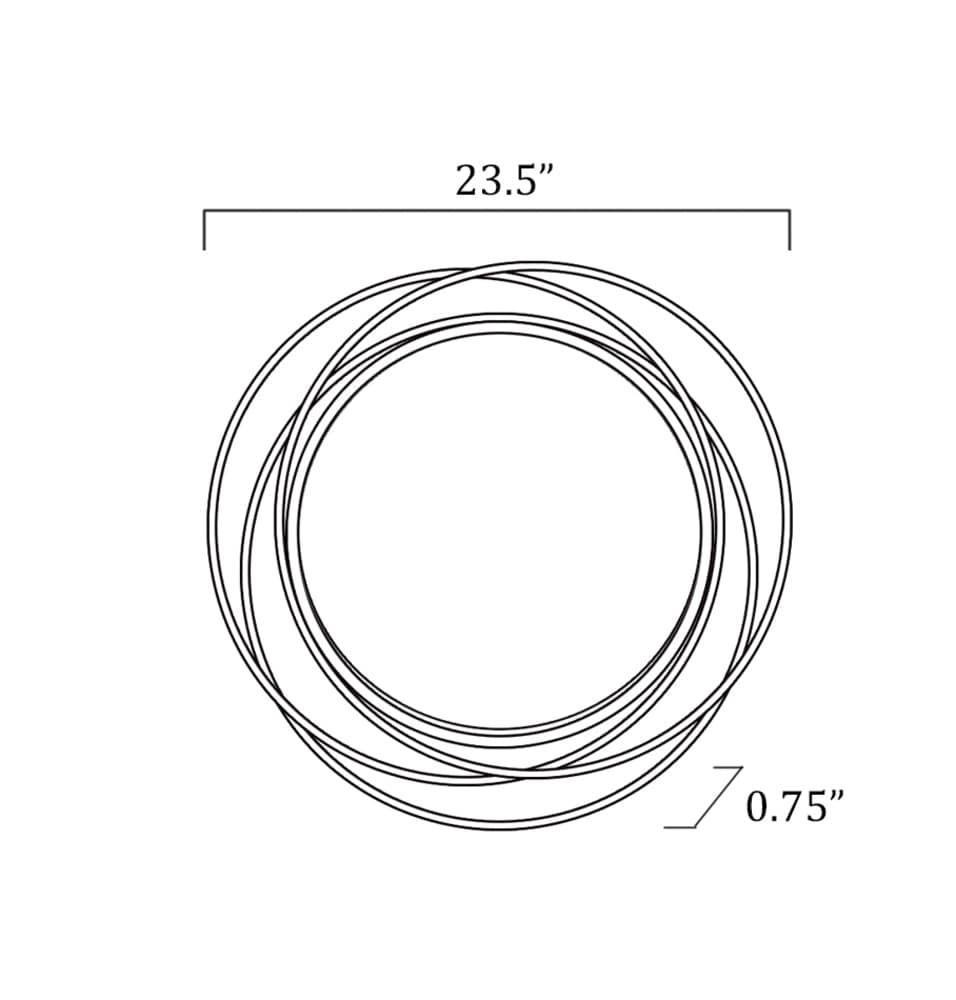 Sleek Rectangular Wood & Silver Dixie Accent Mirror