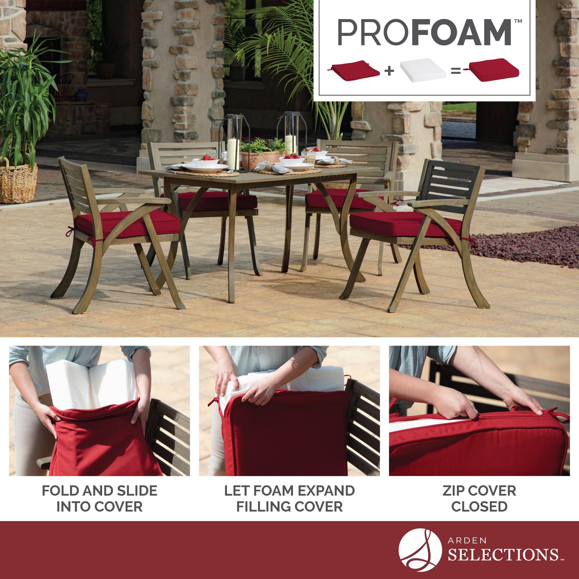 Arden Selections ProFoam EverTru Acrylic 24 x 24 x 6 Inch Outdoor Deep Seat Cushion Set, Aqua