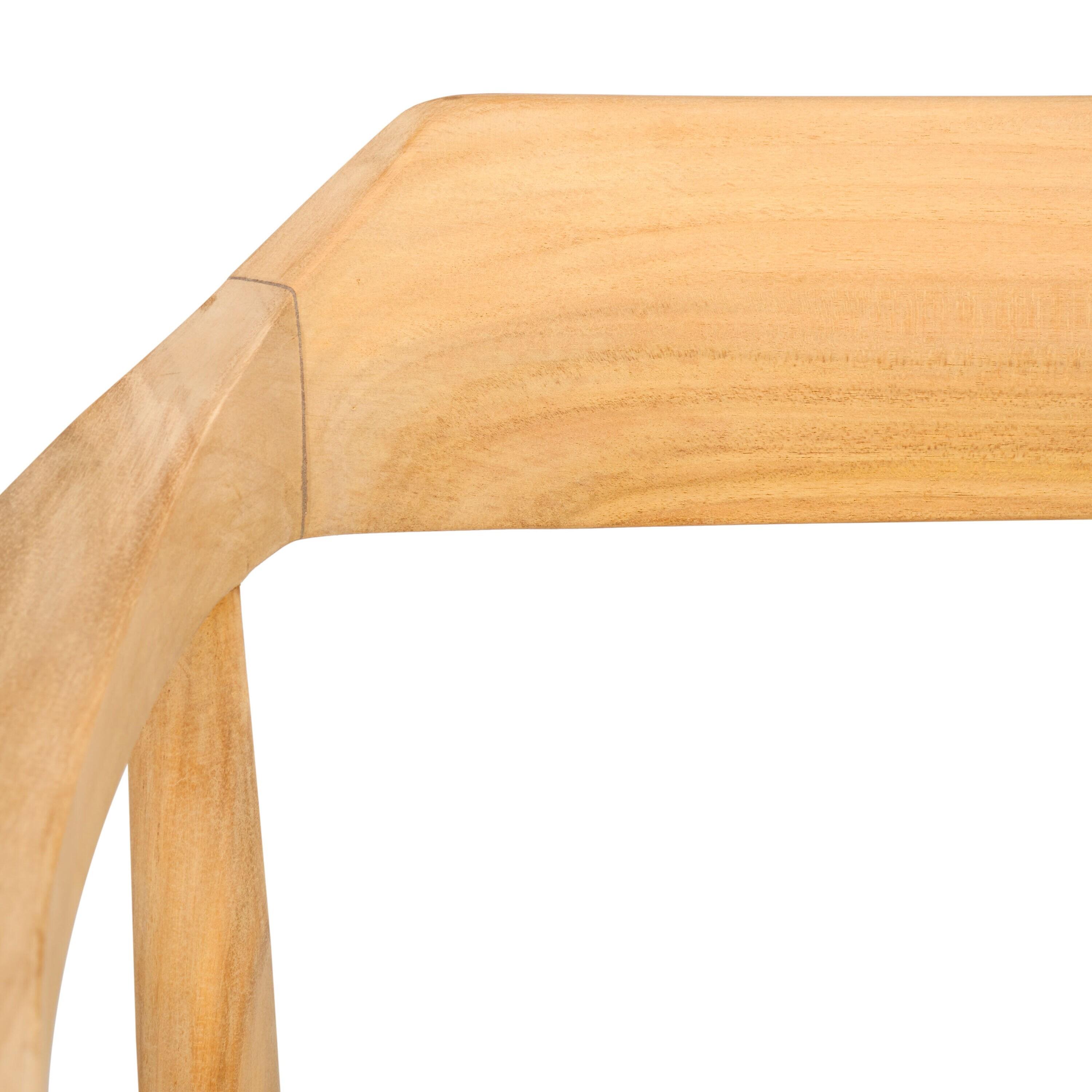 Amycus Accent Chair - ACH1202 - White/Natural Teak - Safavieh