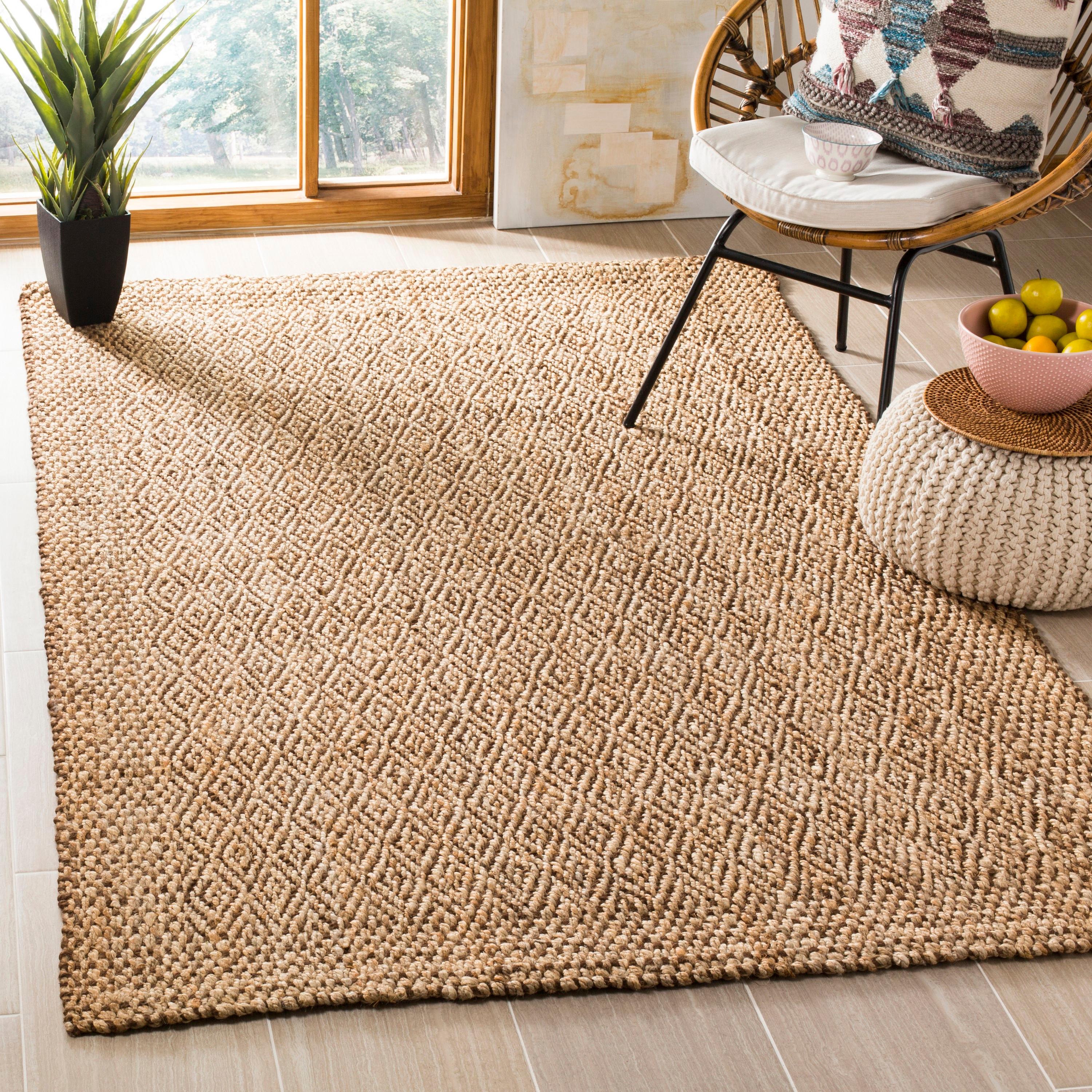 Natural Fiber NF183 Hand Woven Indoor Area Rug - Natural/Brown - 4'x6' - Safavieh