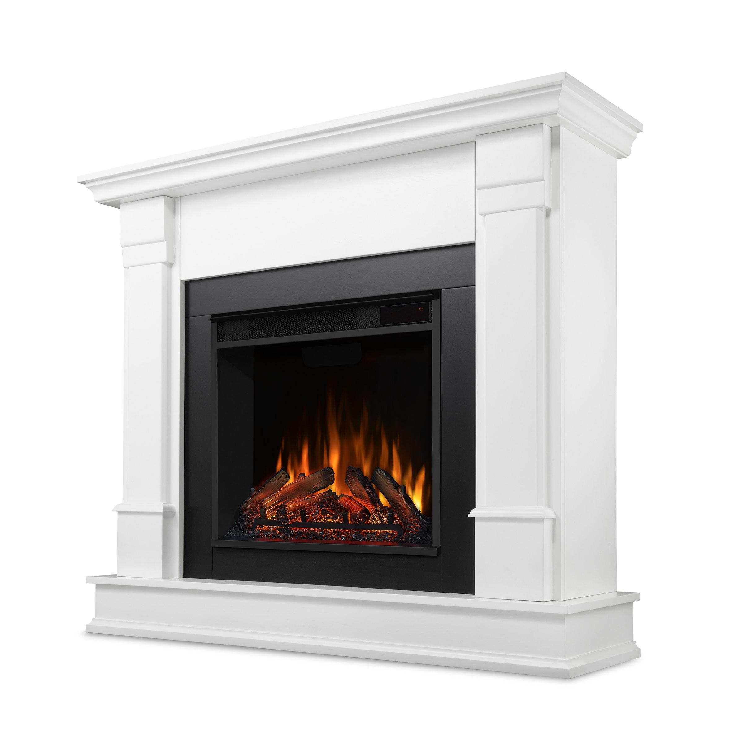 Silverton Electric Fireplace in White by Real Flame