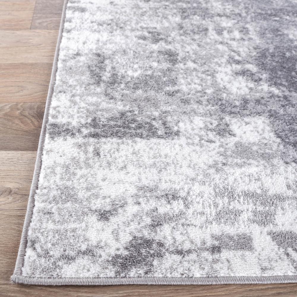 World Rug Gallery Distressed Abstract Gray 3'3" x 5' Area Rug