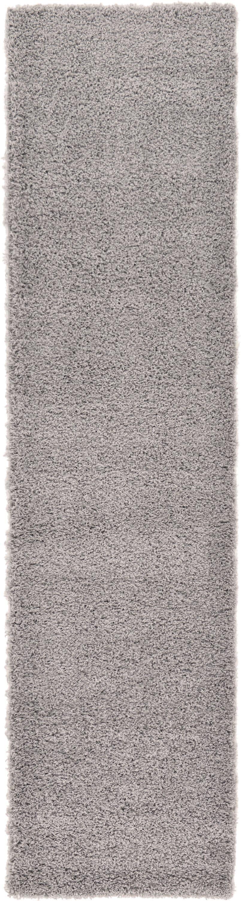 Unique Loom 2' 7 x 10' 0 Solid Shag Cloud Gray Area Rug