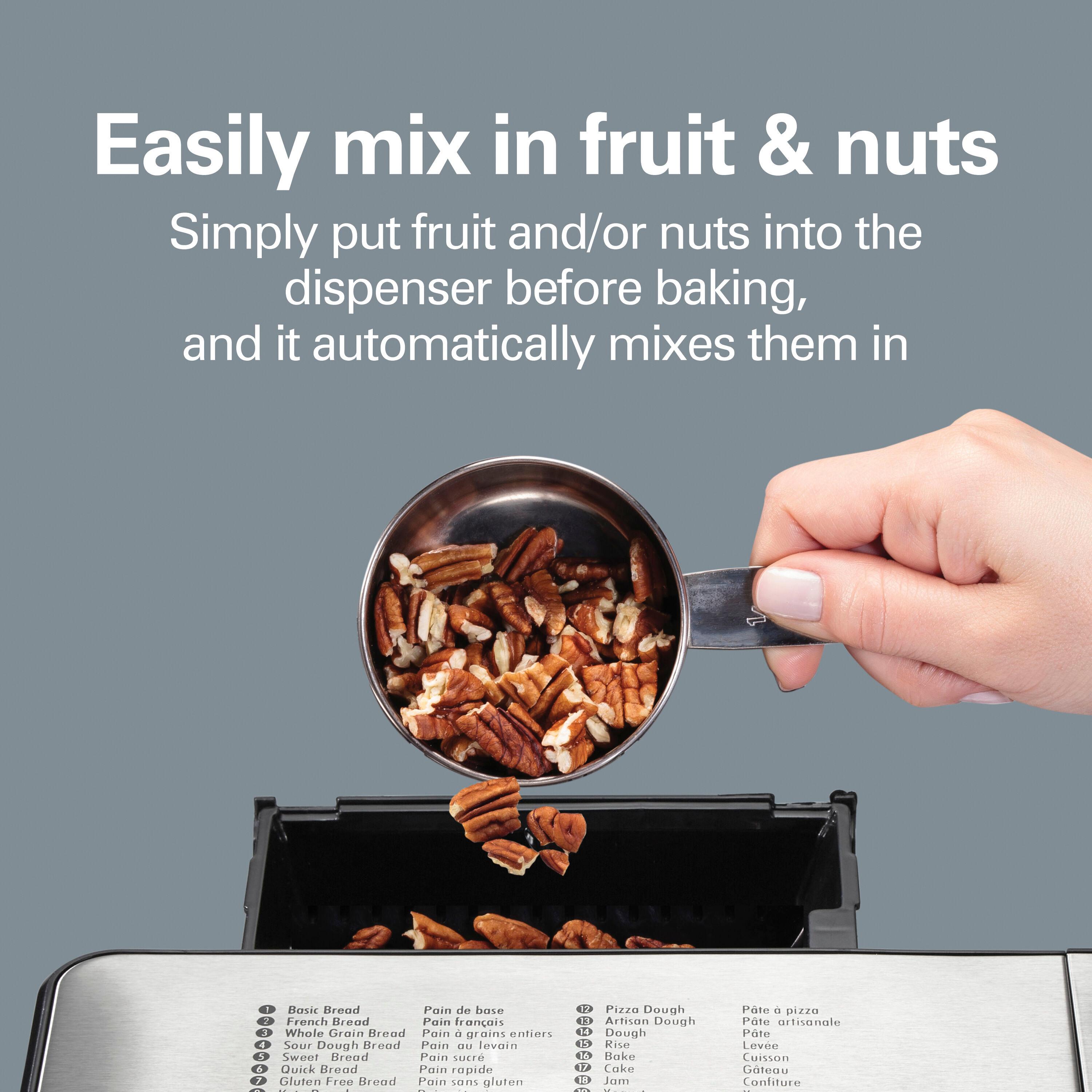 Hamilton Beach Premium Bread Make Machiner, Auto Fruit and Nut Dispenser, 21 Settings, Stainless Steel