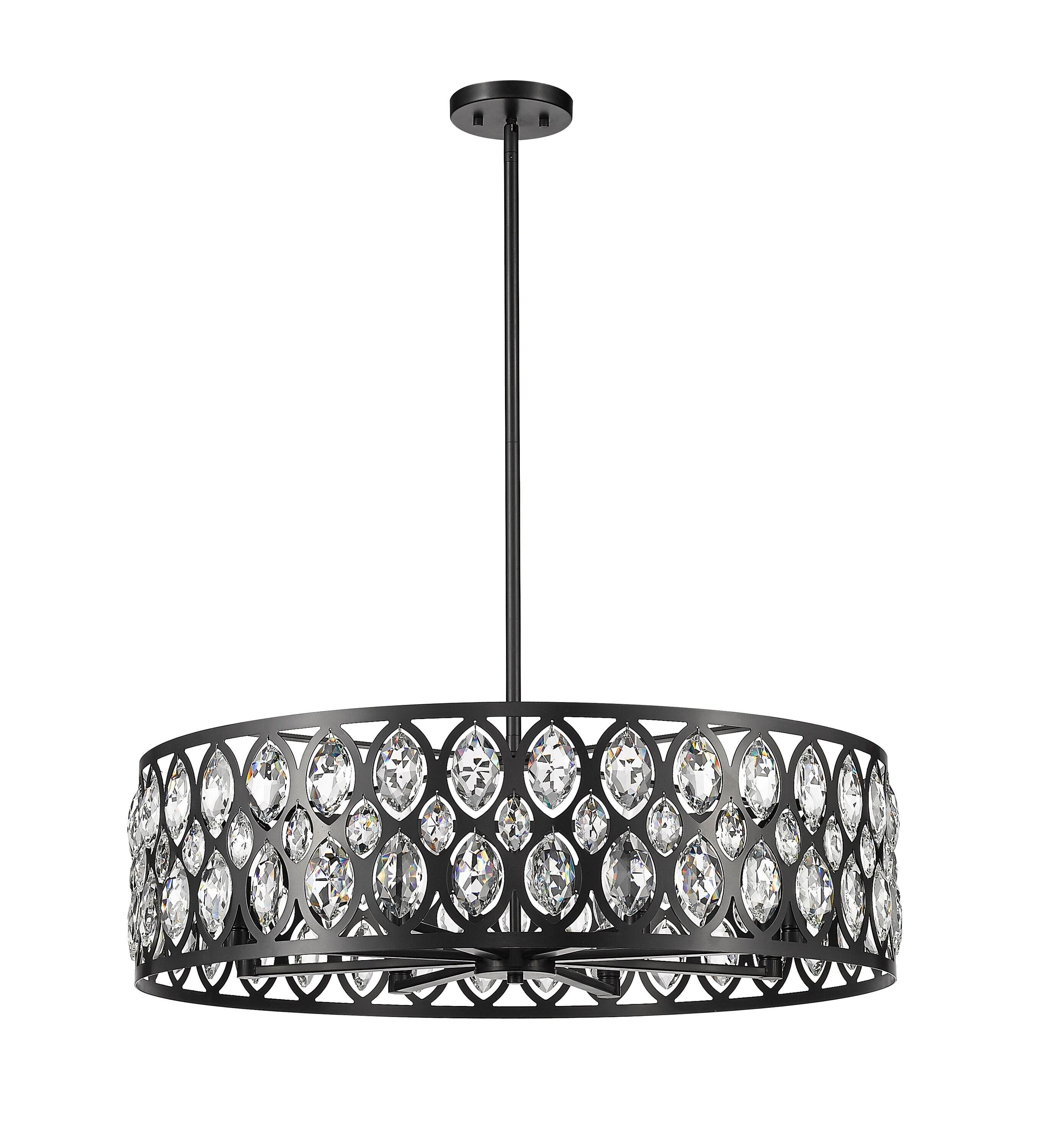 Z-Lite Dealey 8 - Light Chandelier in  Matte Black