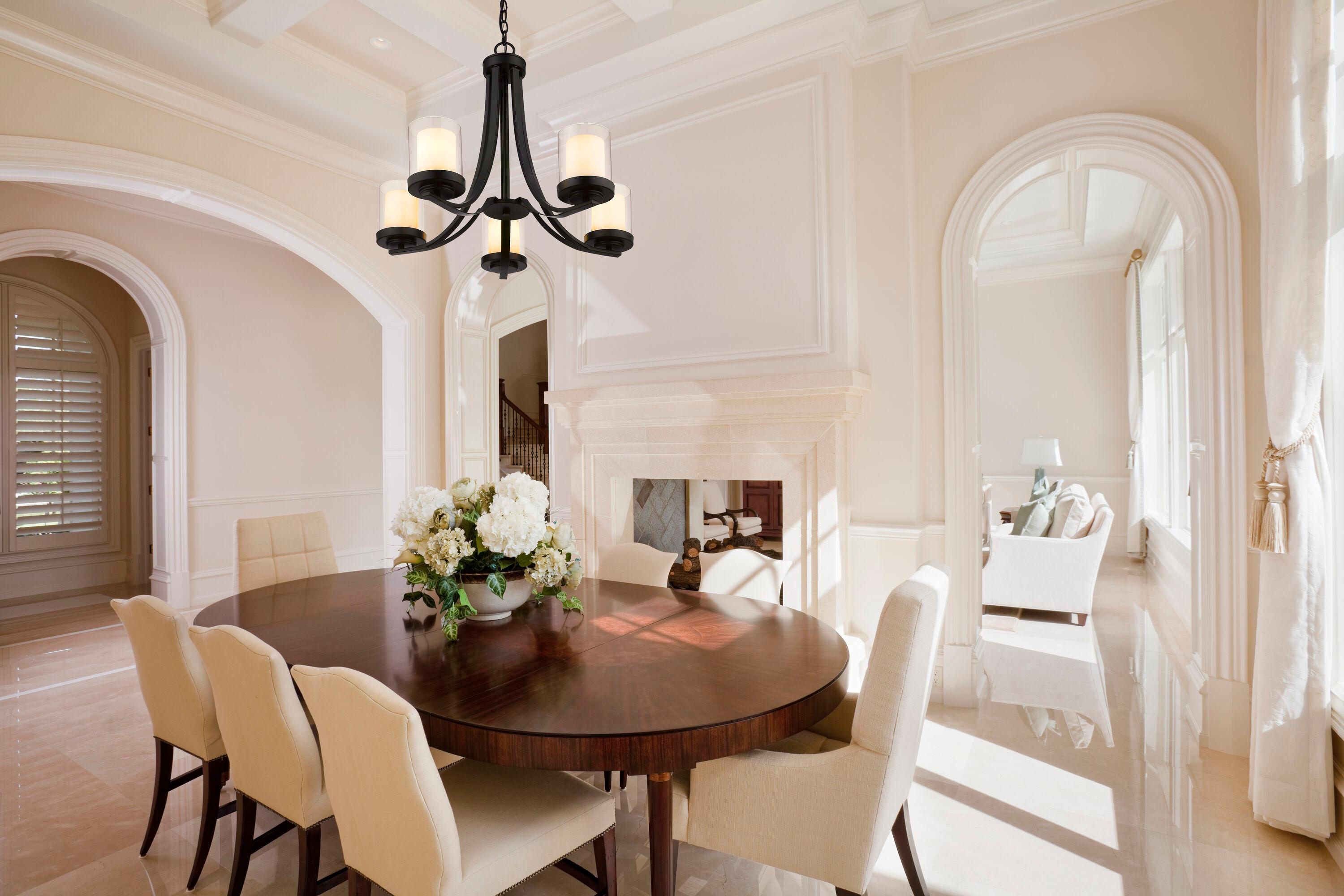 Z-Lite Willow 5 - Light Chandelier in  Matte Black
