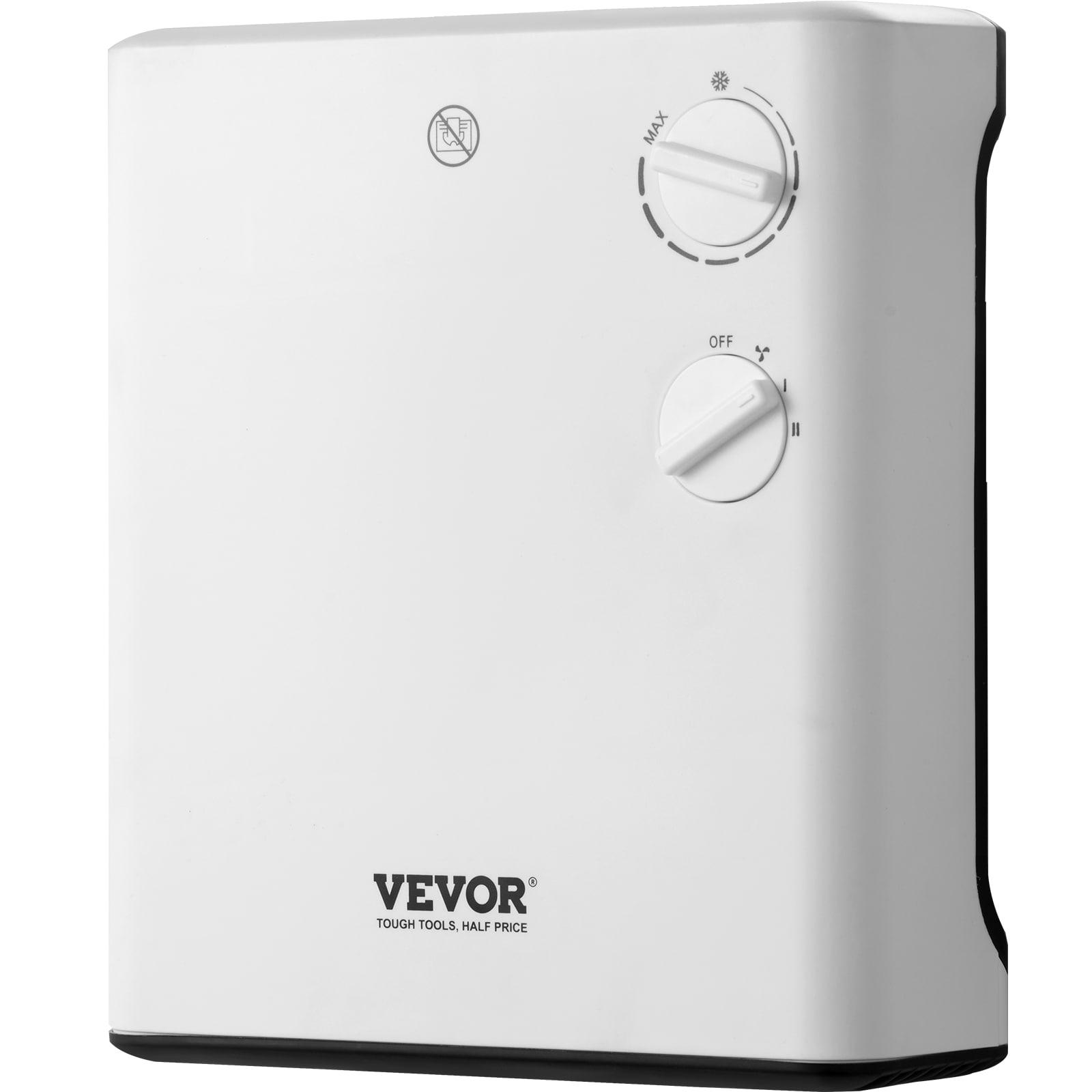 VEVOR 1500 Watt 250 BTU Electric Wall Mounted Space Heater with Adjustable Thermostat