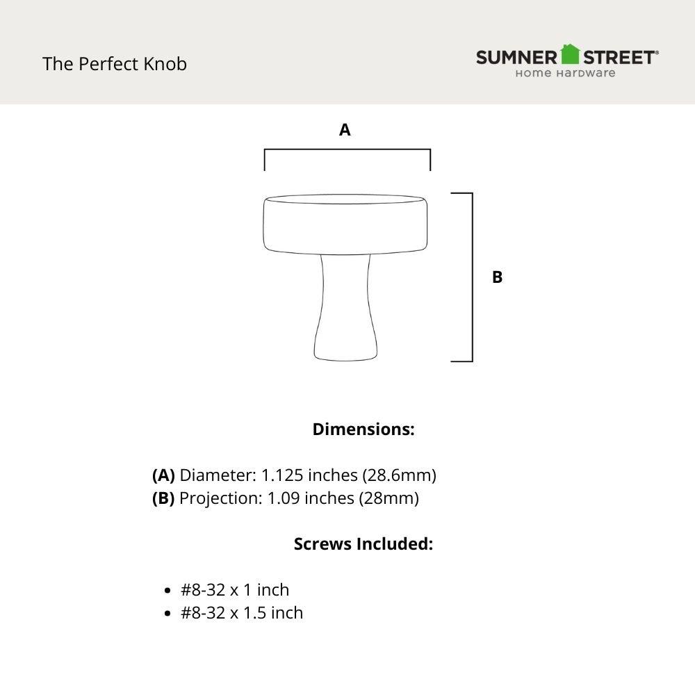 The Perfect Knob 1-1/8" Diameter Round Knob Multipack