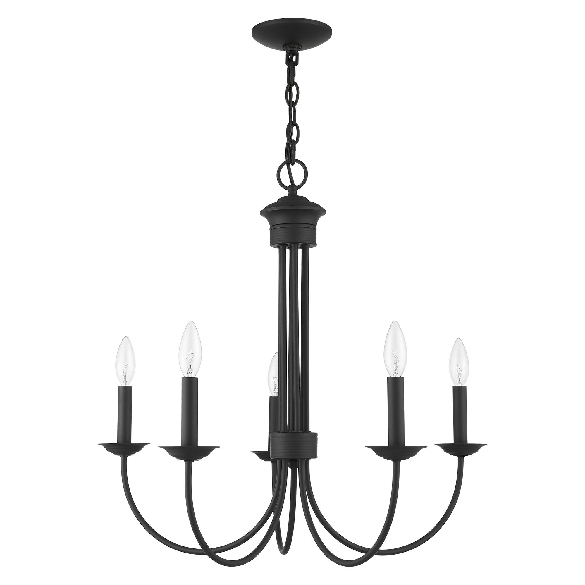 Livex Lighting Estate 5 - Light Chandelier in  Black