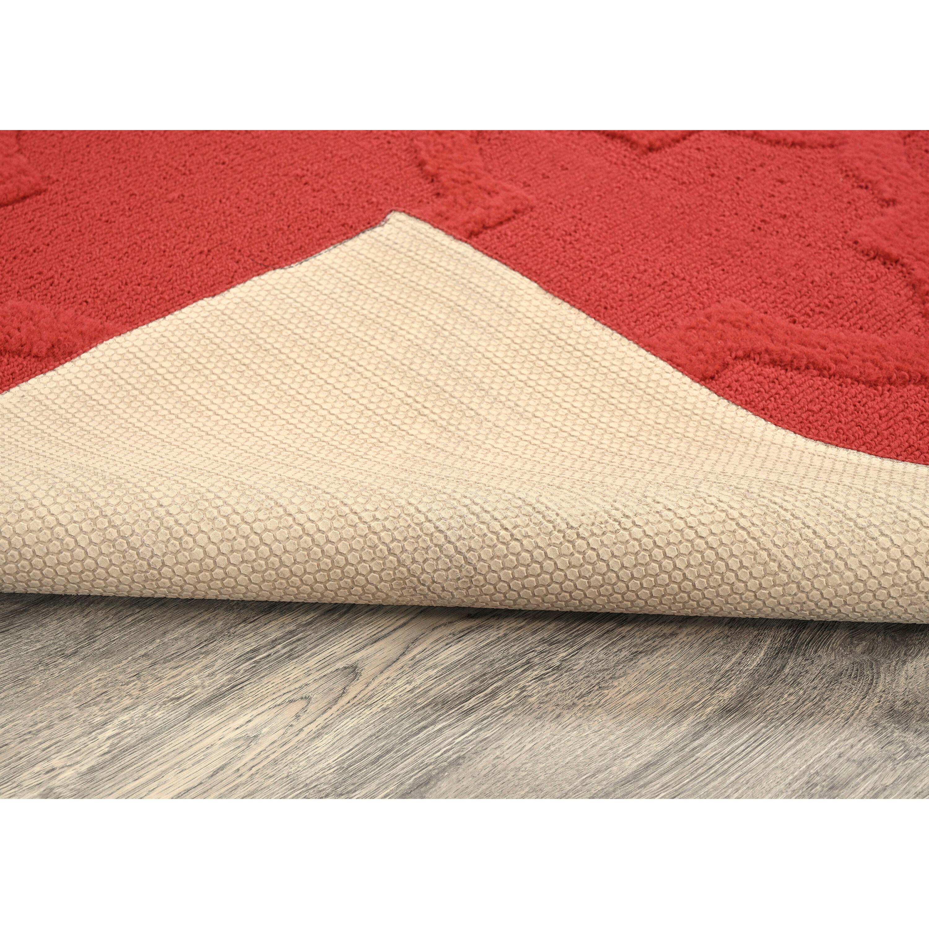 Garland Rug Quatro Polypropylene Chili Red Indoor Area Rug, 7'6" x 9'6"