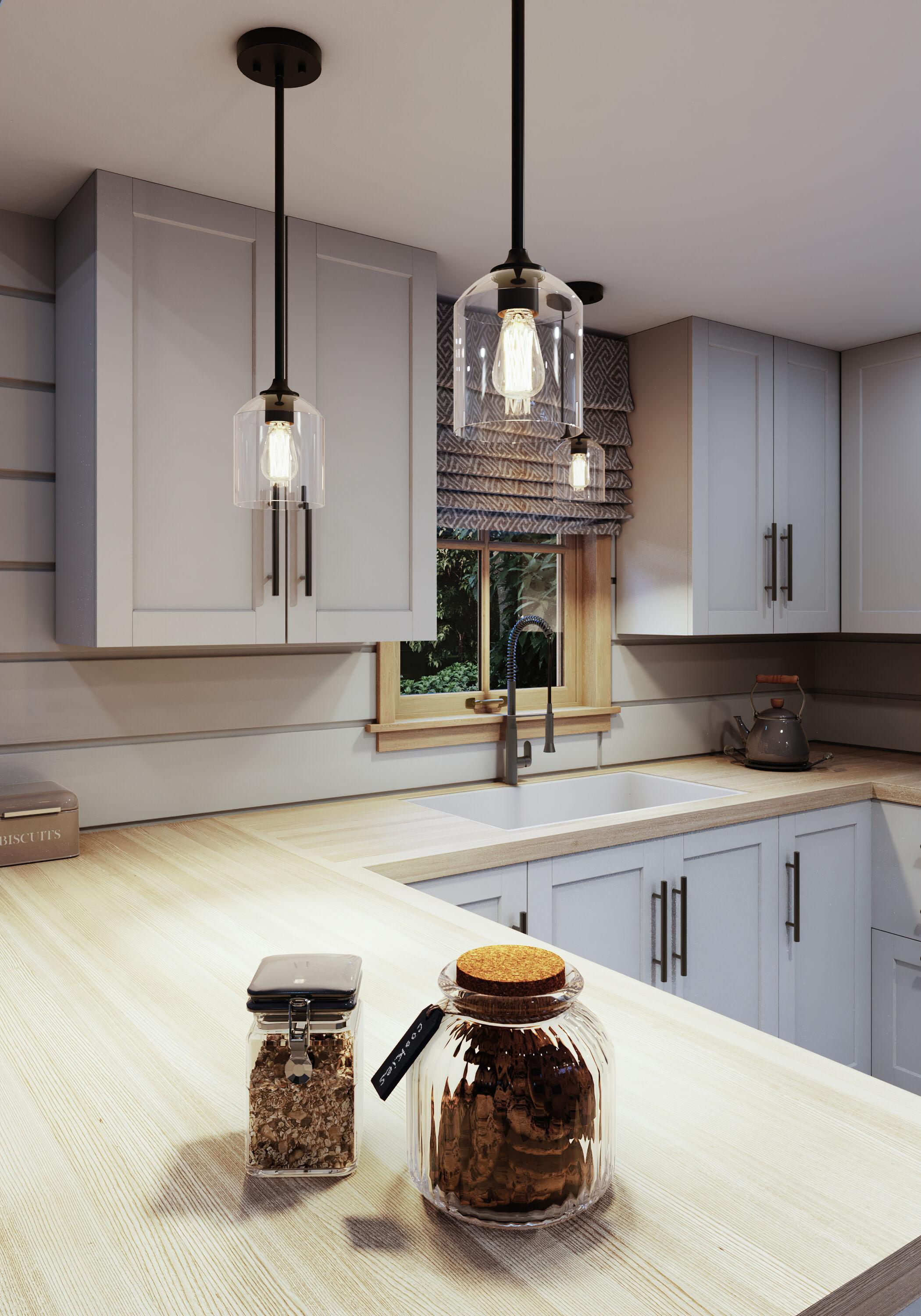 AFX William 1 - Light Pendant in  Black