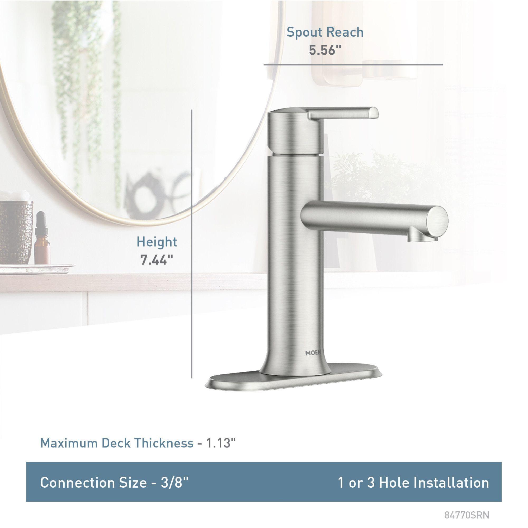 Moen Arlys Chrome Single-Handle Bathroom Sink Faucet 4 in.