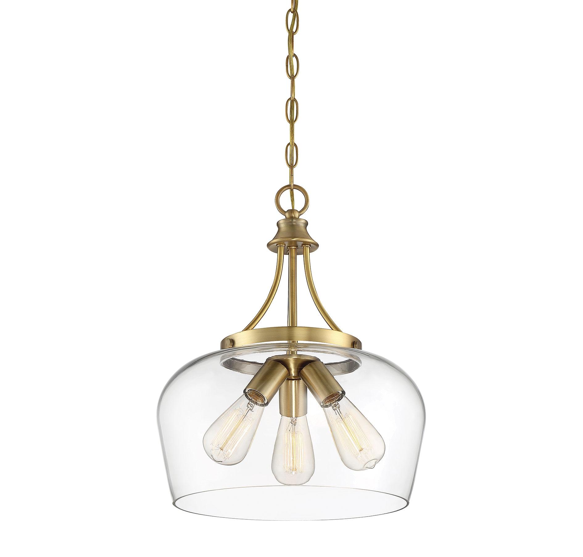 Savoy House Octave 3 - Light Pendant in  Warm Brass