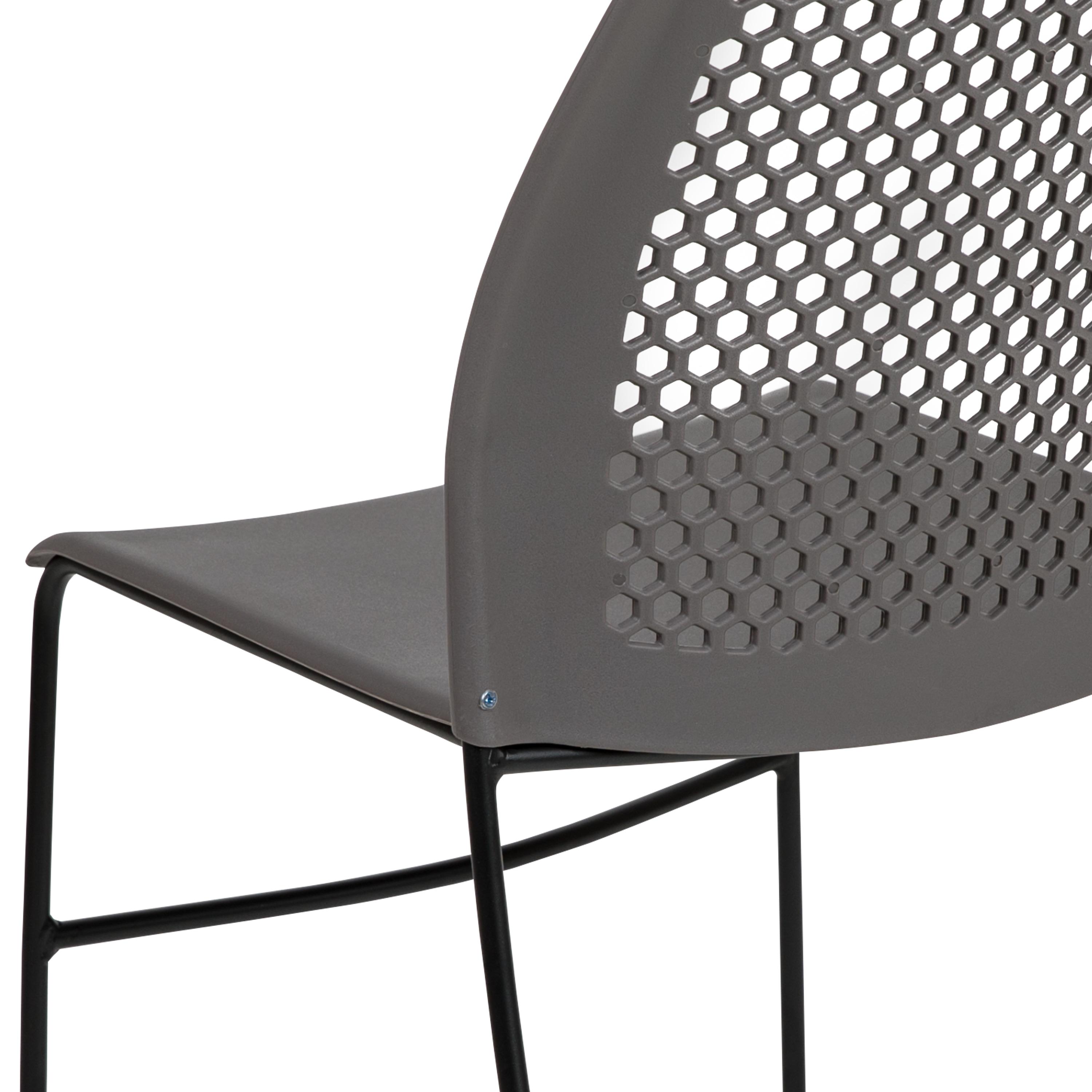 Antonia 661 lb. Capacity Stack Chair with Air-Vent Back and Powder Coated Sled Base