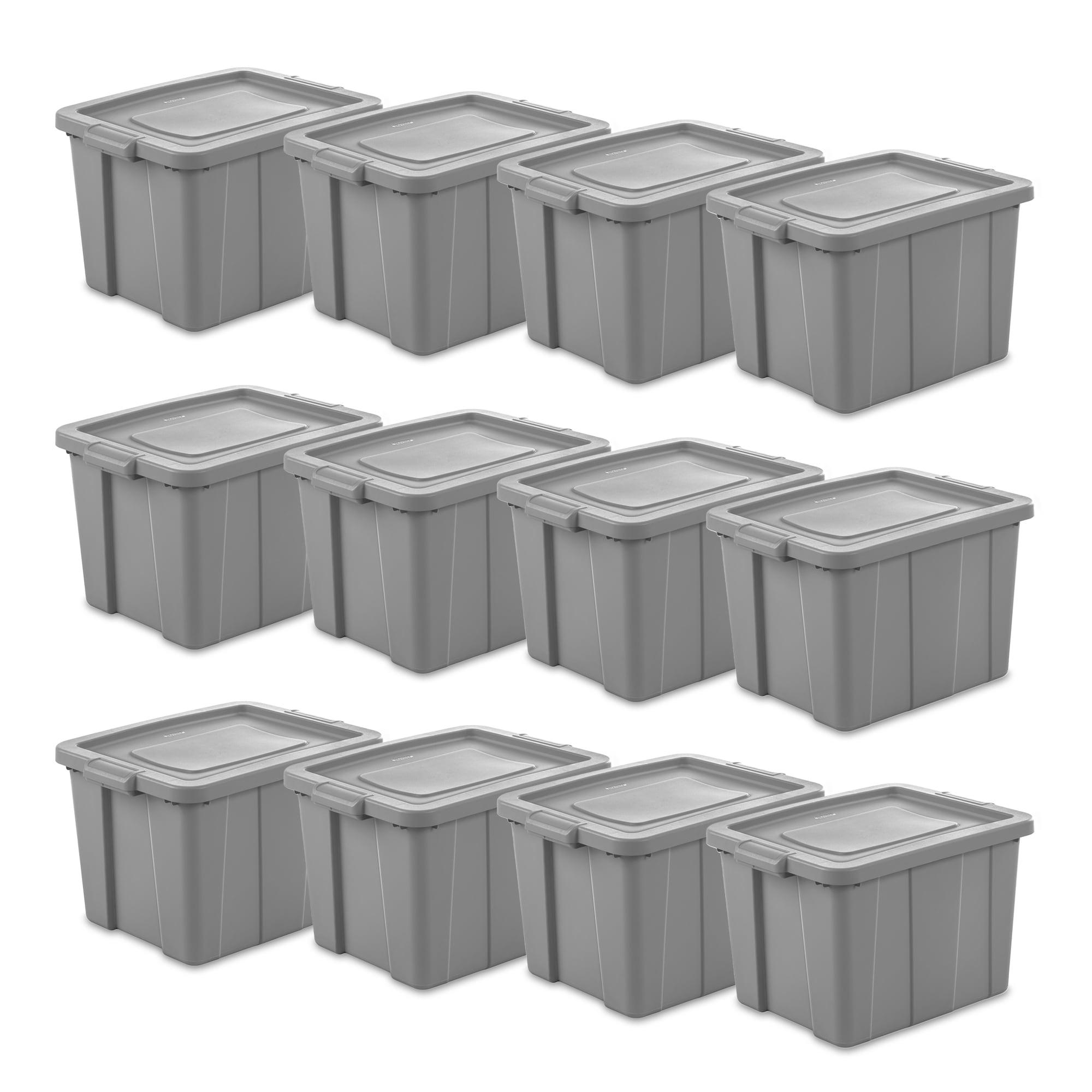 Sterilite Tuff1 18 Gallon Plastic Storage Tote Container Bin w/ Lid (12 Pack) (Set of 12)