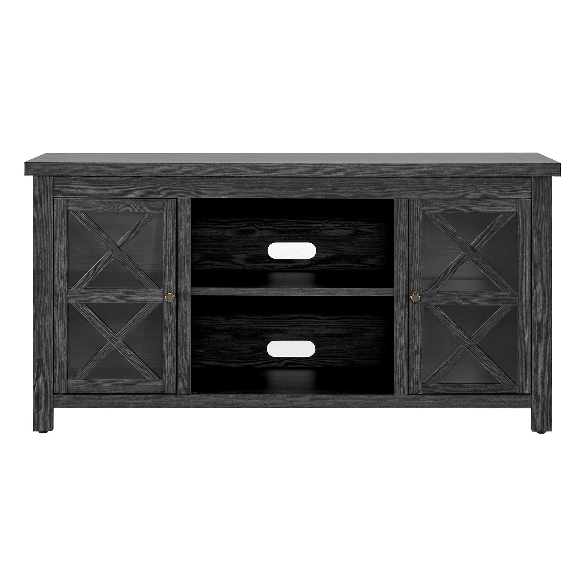 Evelyn&Zoe Colton Rectangular TV Stand for TV's up to 55", Charcoal Gray