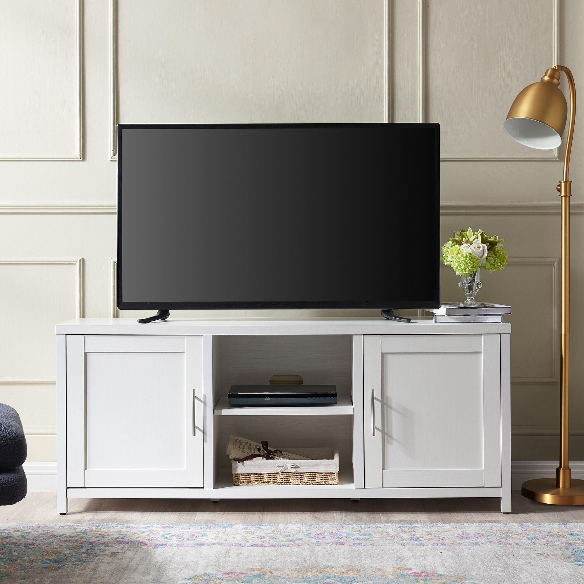 Evelyn&Zoe Strahm Rectangular TV Stand for TV's up to 65", White