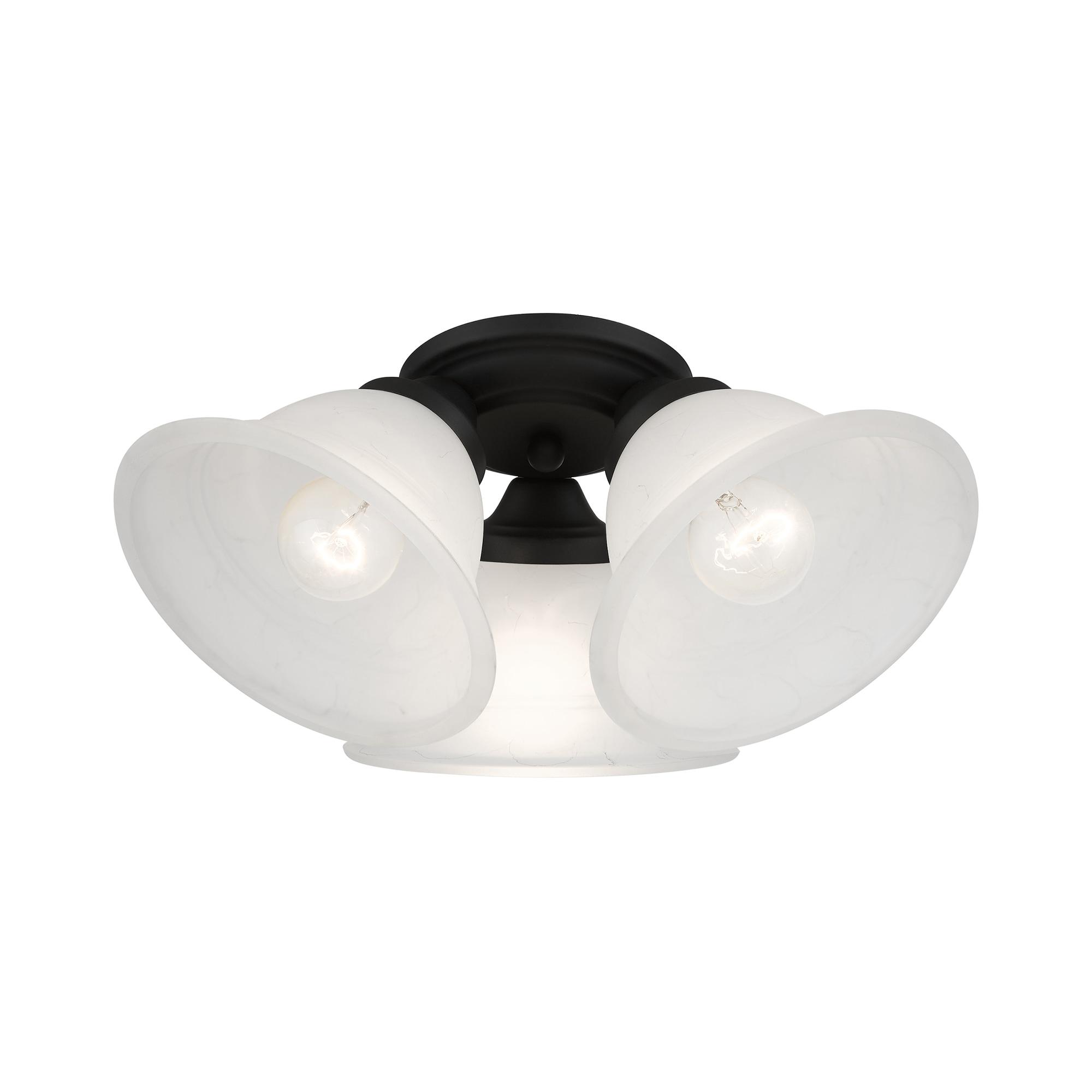 Livex Lighting Wynnewood 3 - Light Flush Mount in  Black
