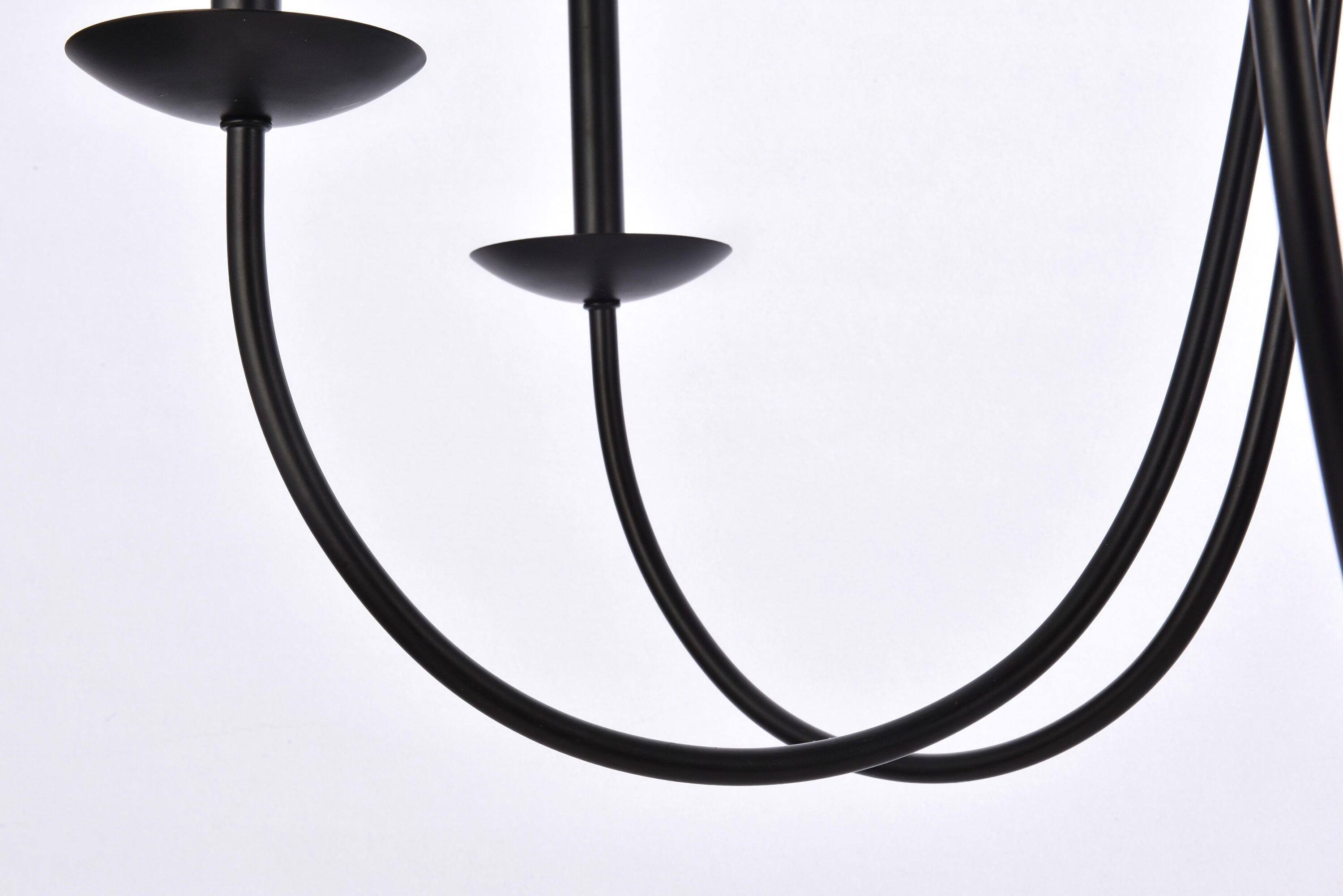 Elegant Lighting Cohen 42 inch pendant in black