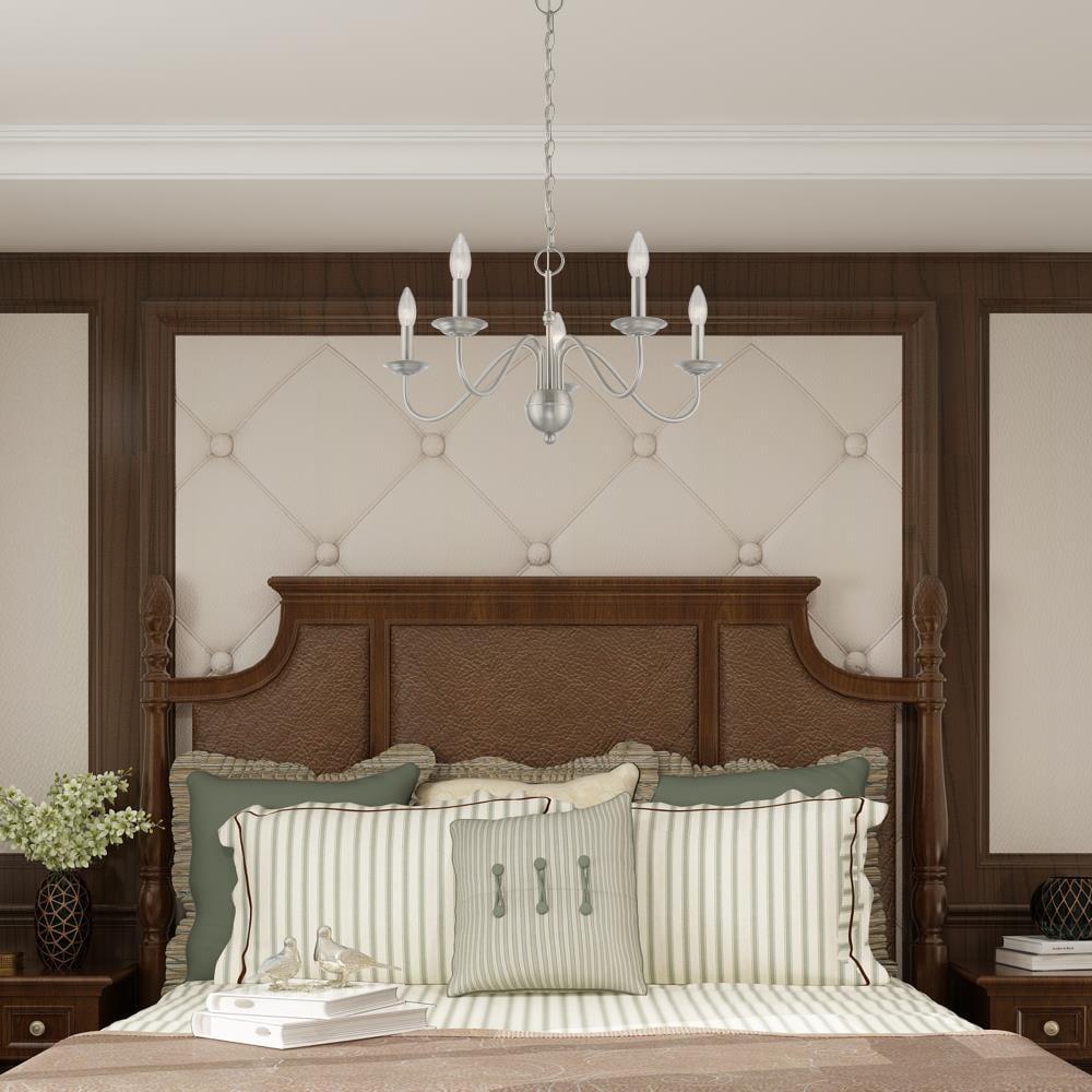 Livex Lighting 52165 Windsor 5 Light 24" Wide Taper Candle Chandelier - Nickel