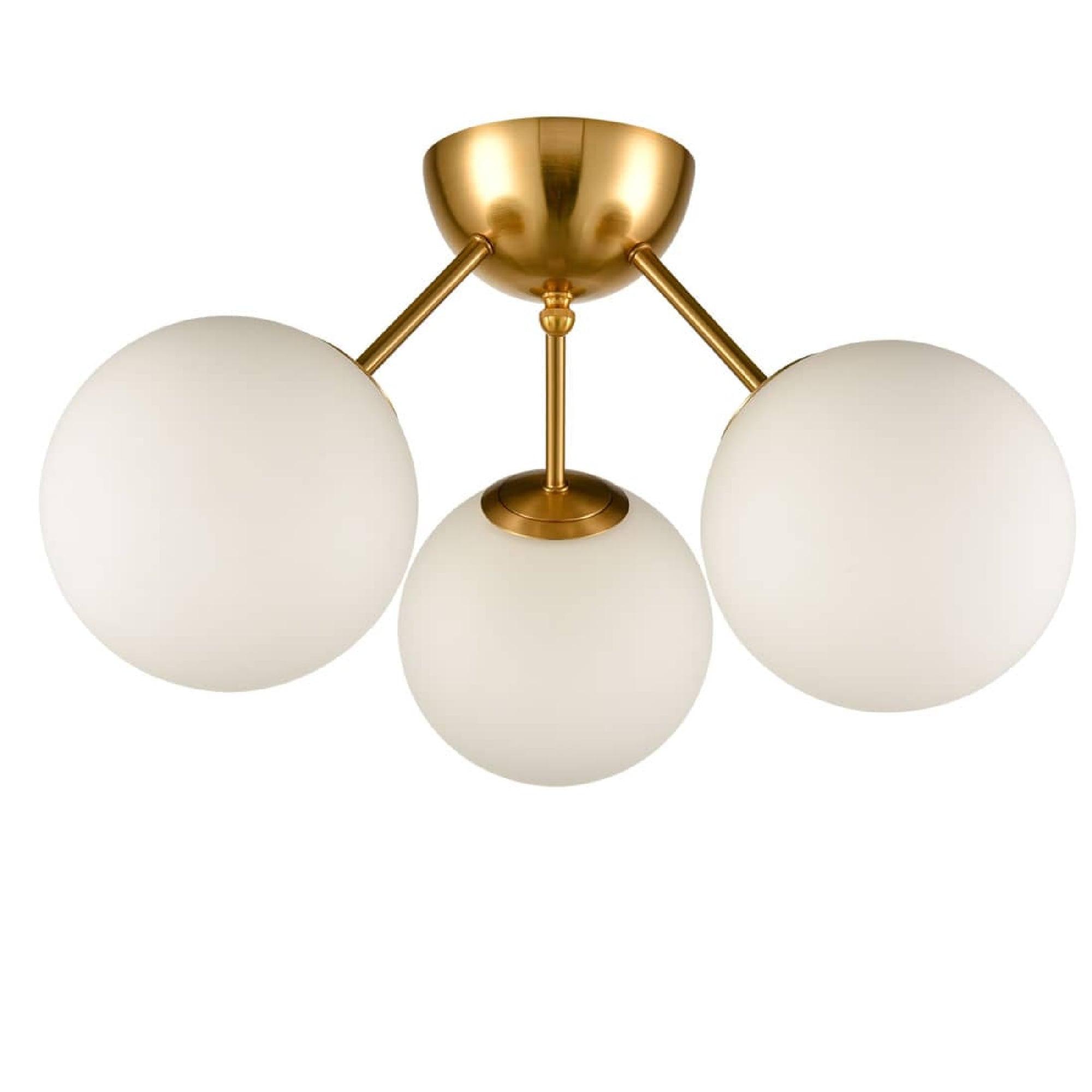 Mid Century Modern Globe Semi Flush Mount Ceiling Light Sputnik Chandeliers