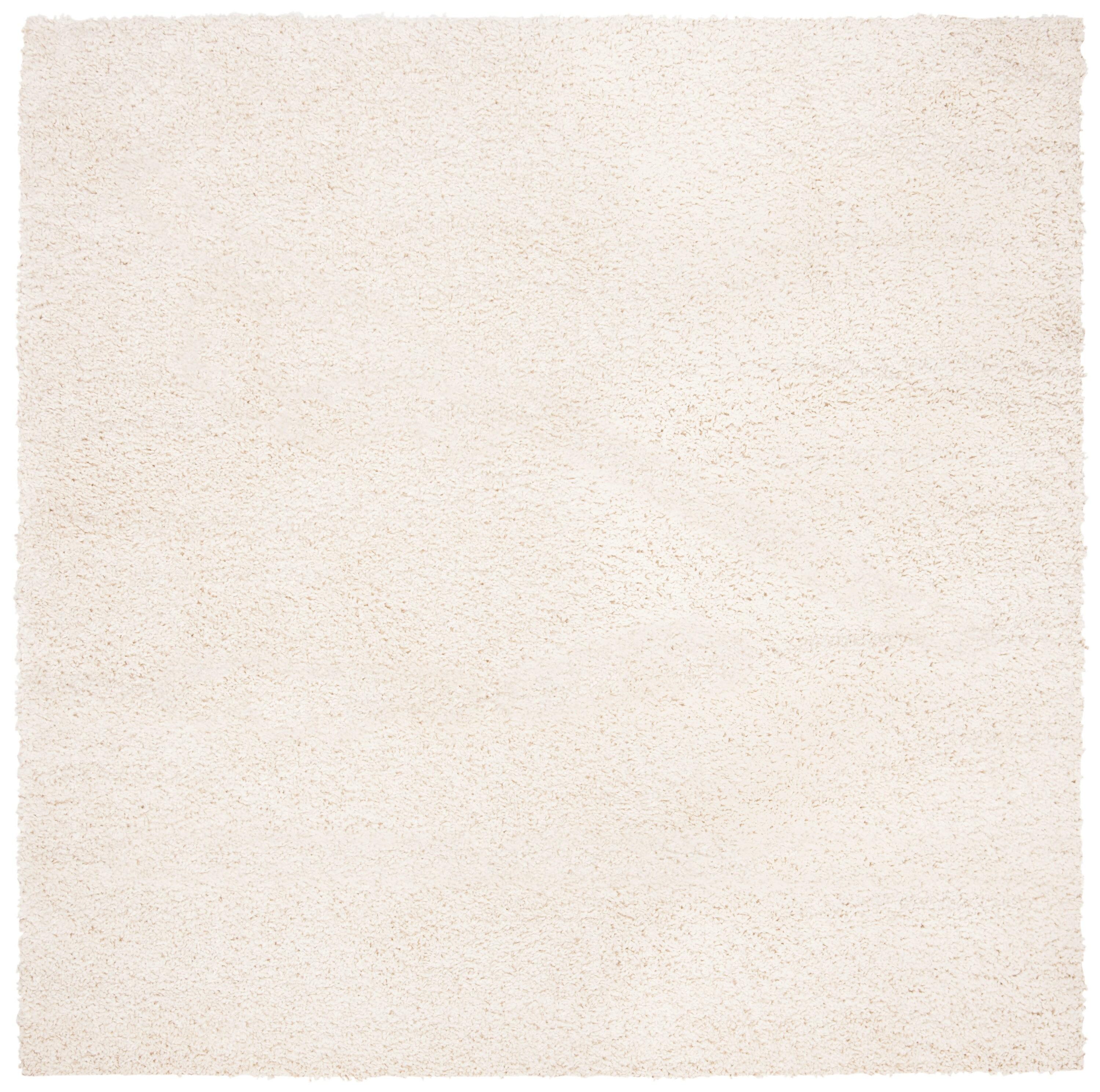 August Shag 900 AUG900 Power Loomed Indoor Area Rug - Ivory - 6'7"x6'7" - Safavieh